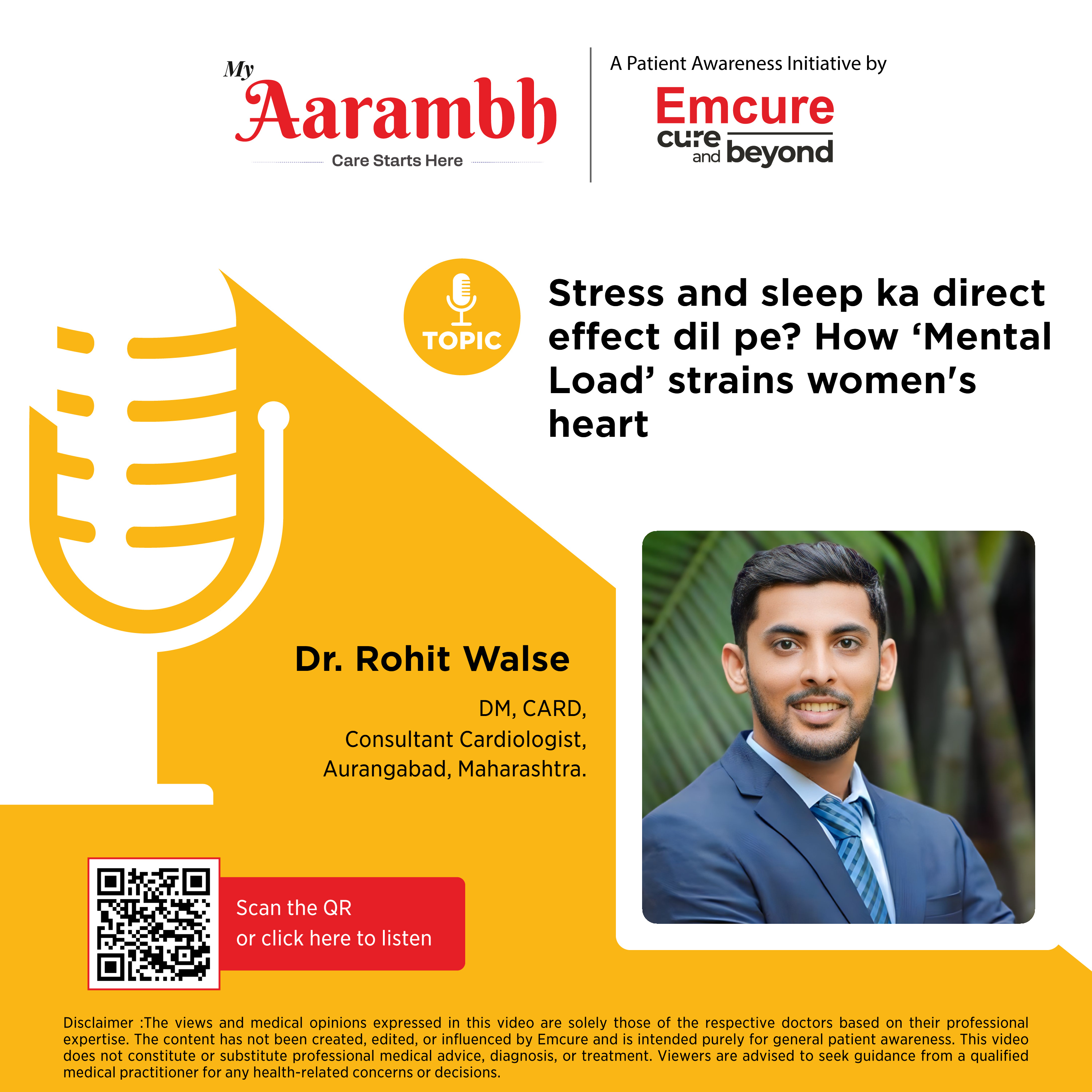 Stress and sleep ka direct TOPIC effect dil pe? How 'Mental Load' strains women's heart || Dr. Rohit Walse episode artwork