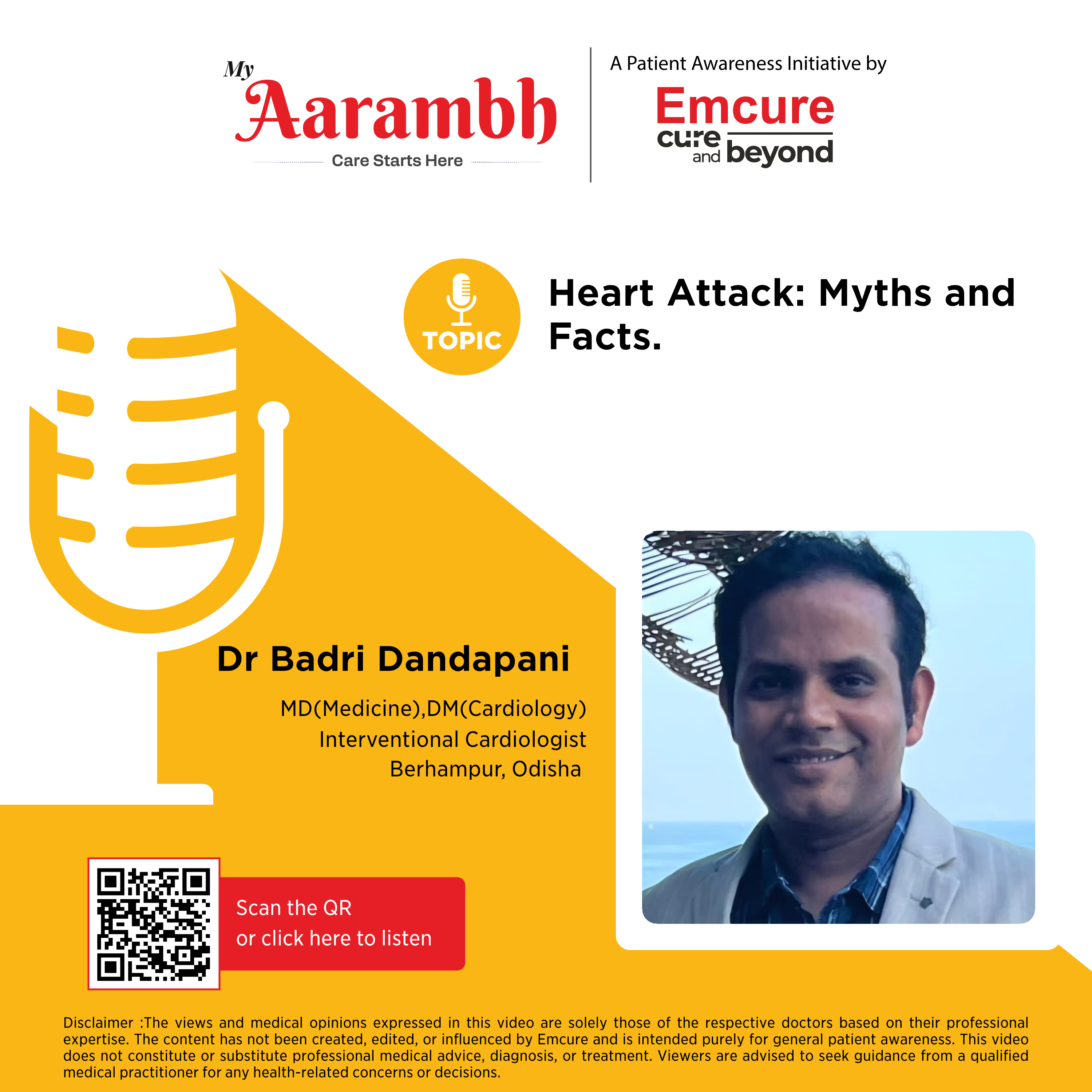 Heart Attack: Myths and Facts. || Dr. Badri Dandapani episode artwork