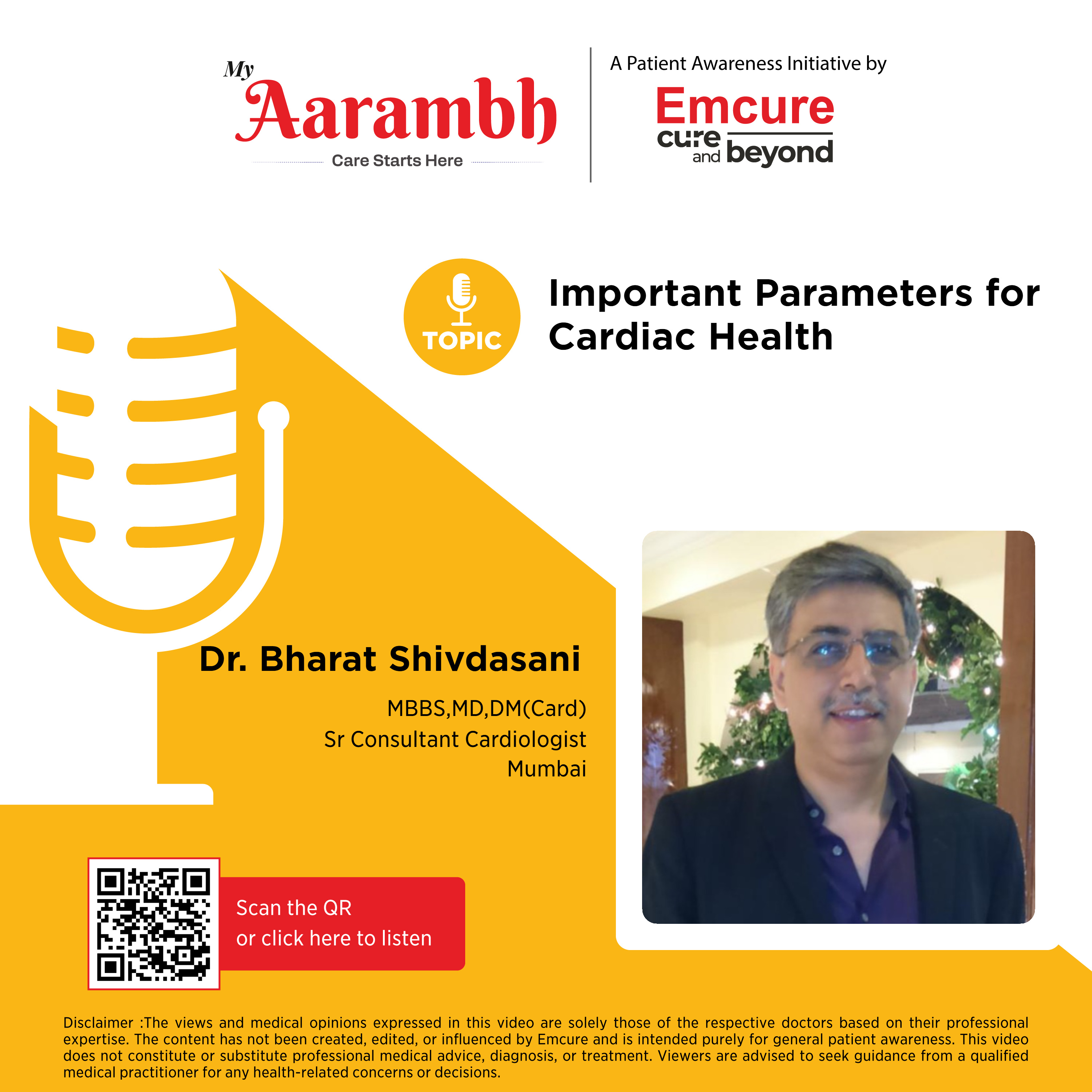 Important Parameters for Cardiac Health || Dr. Bharat Shivdasani episode artwork