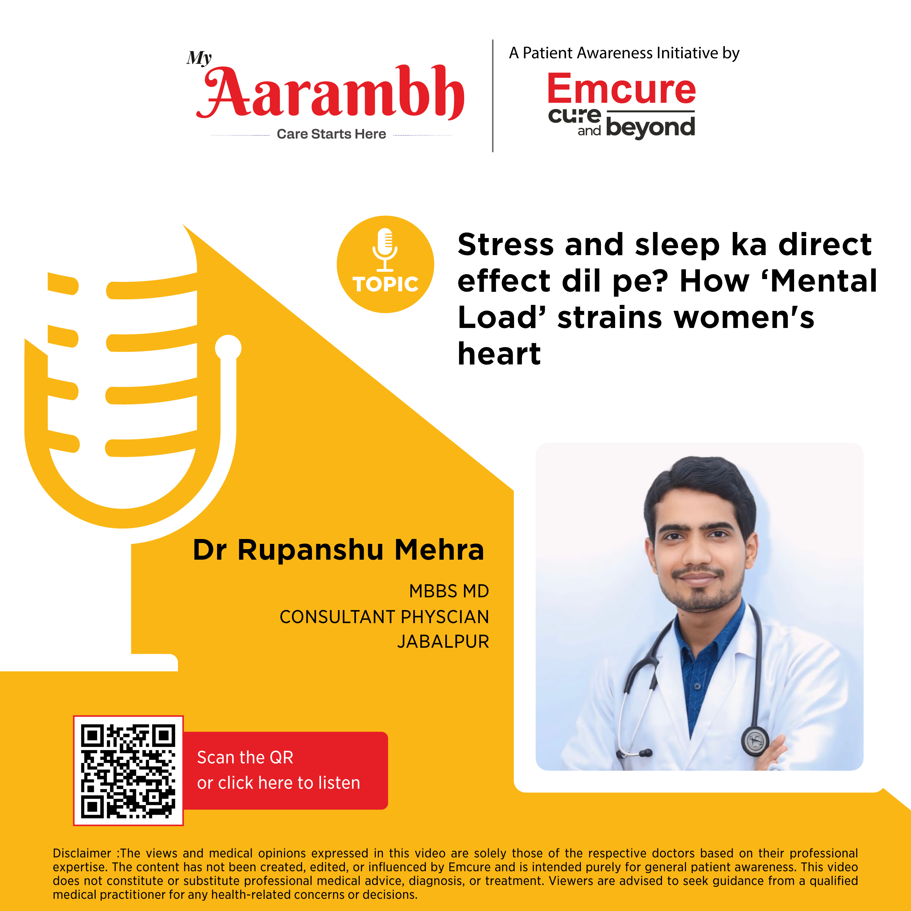 Stress and sleep ka direct effect dil pe? How 'Mental Load' strains women's heart || Dr. Rupanshu Mehra episode artwork