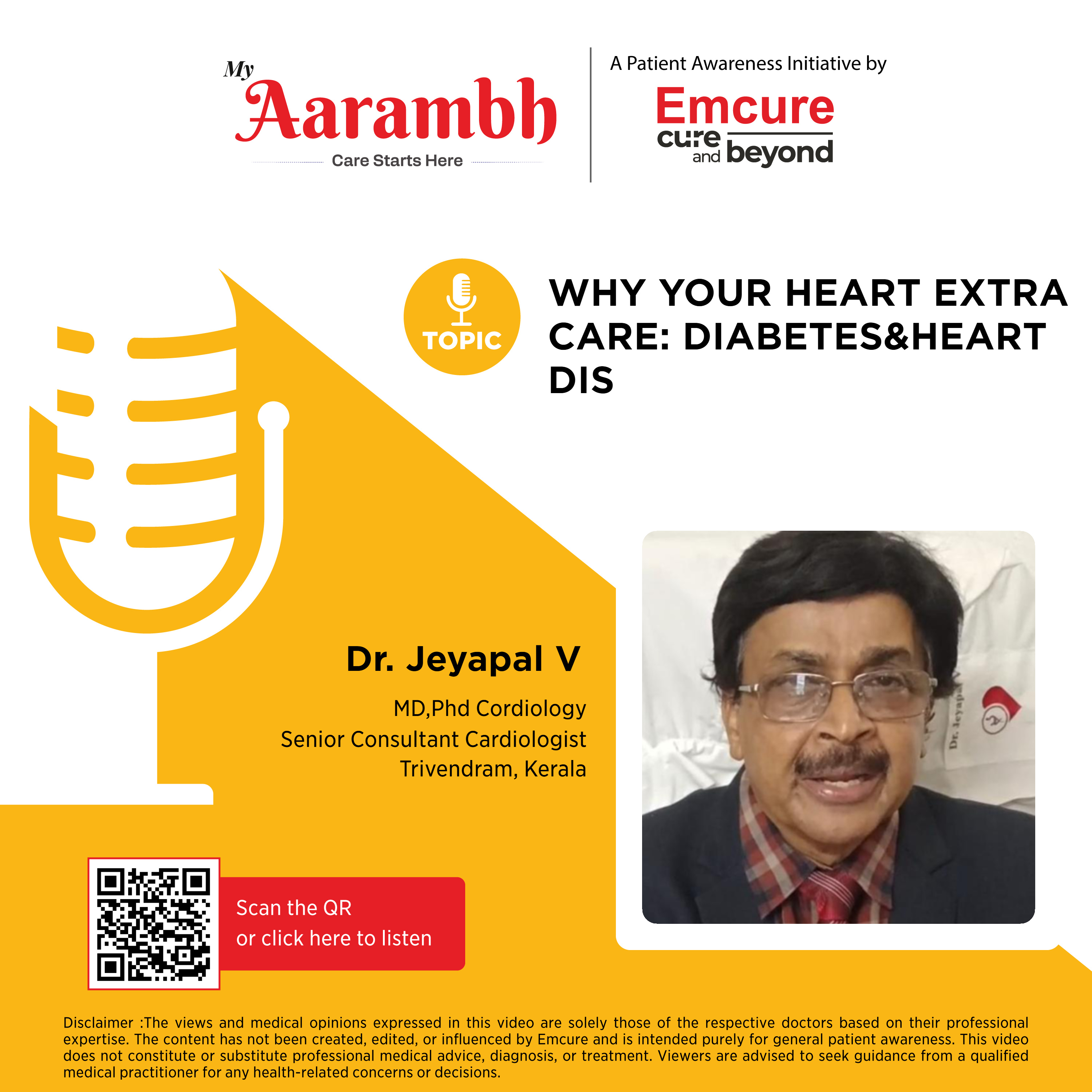 WHY YOUR HEART EXTRA CARE: DIABETES&HEART DIS || Dr. Jeyapal V episode artwork