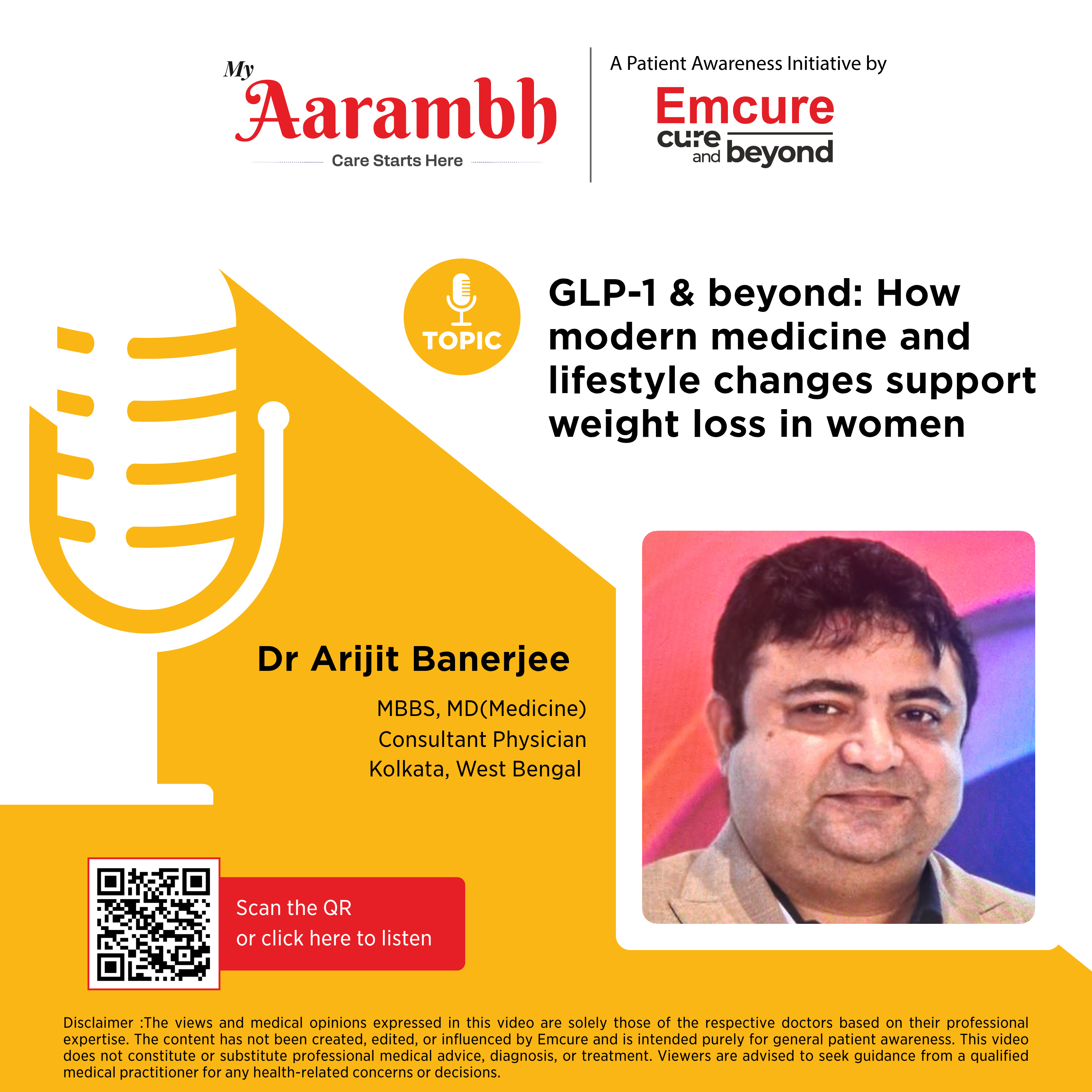 GLP-1 & beyond: How modern medicine and lifestyle changes support weight loss in women || Dr. Arijit Banerjee episode artwork