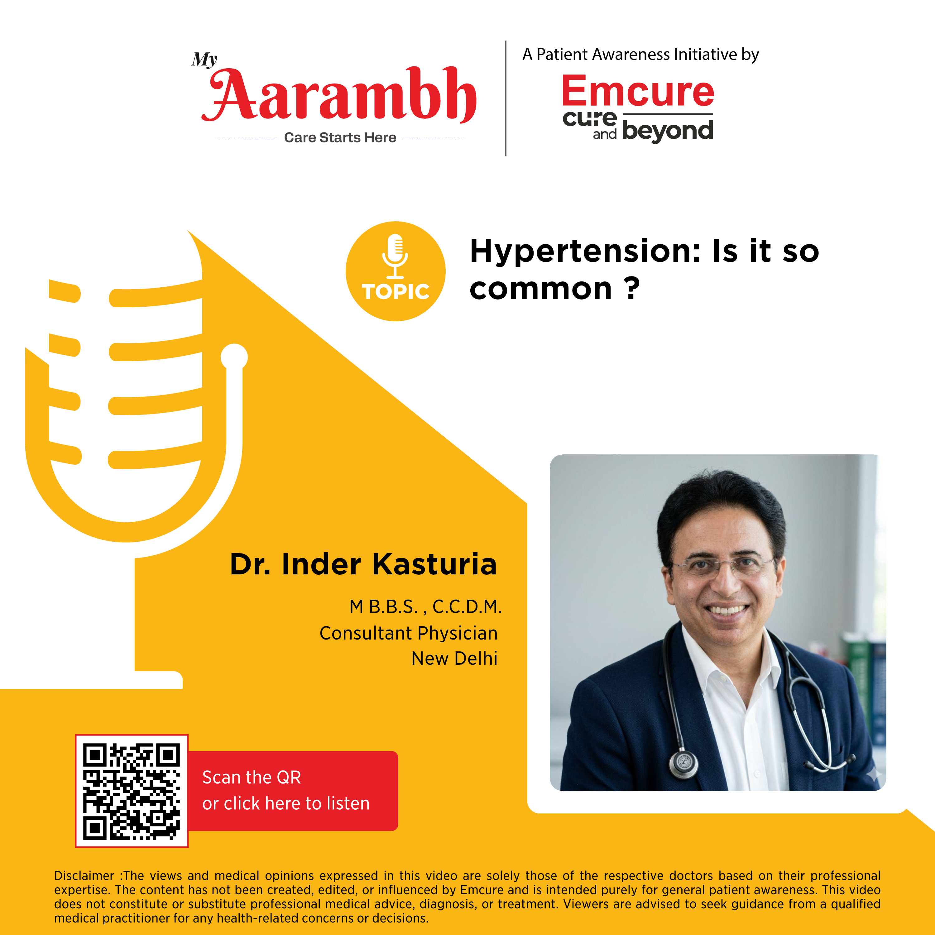 Hypertension: Is it so common ? || Dr. Inder Kasturia episode artwork