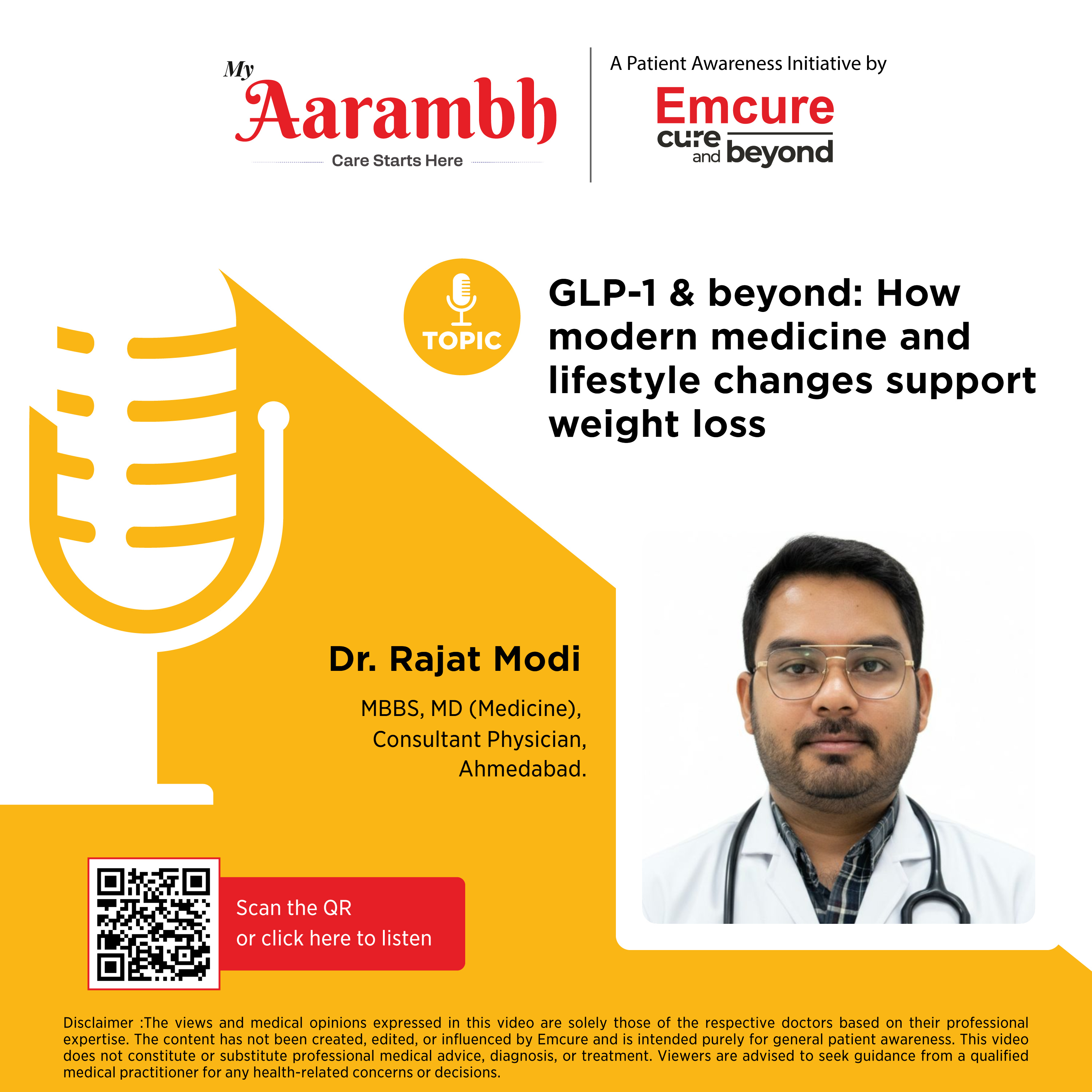 GLP-1 & beyond: How modern medicine and lifestyle changes support weight loss || Dr. Rajat Modi episode artwork