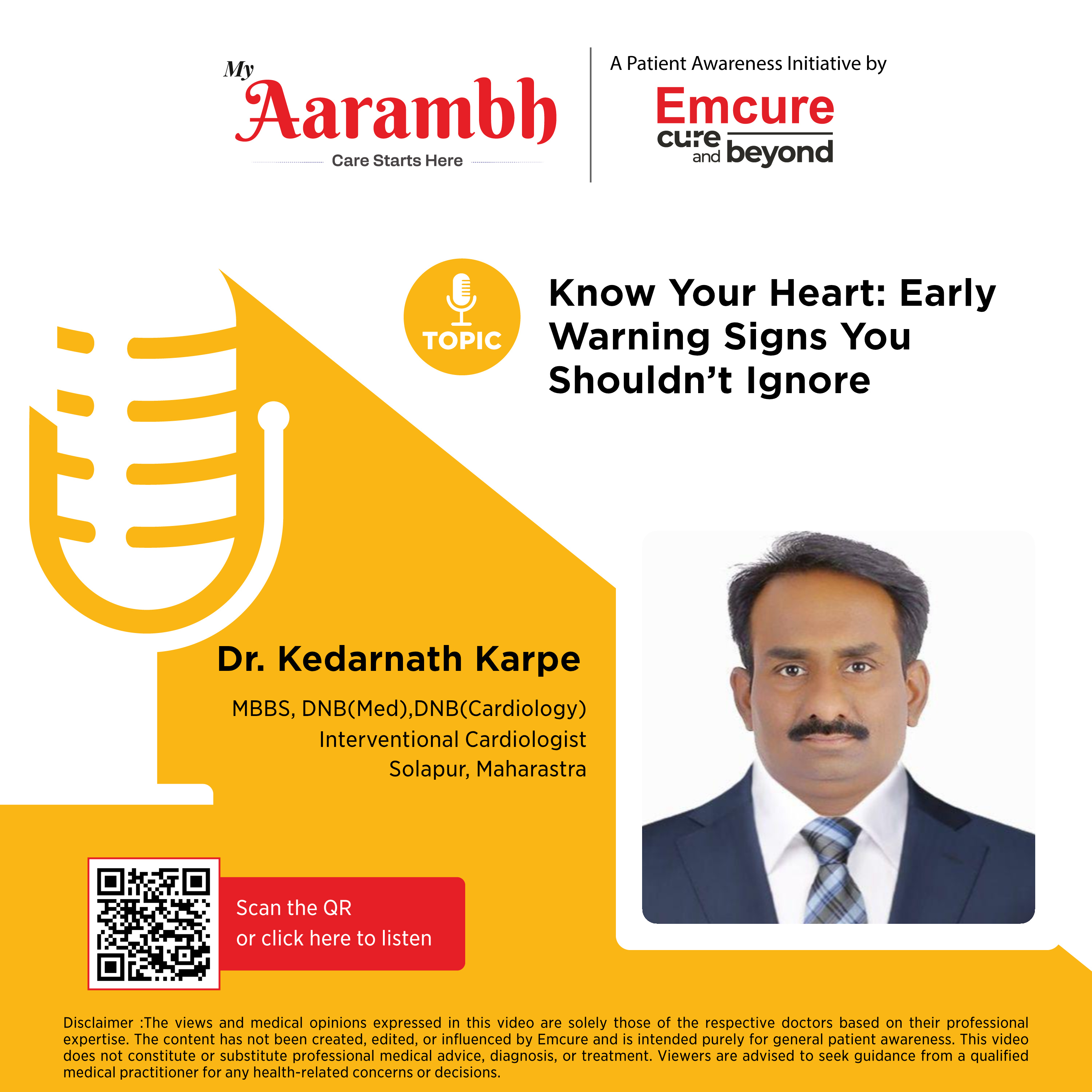 Know Your Heart: Early Warning Signs You Shouldn't Ignore || Dr. Kedarnath Karpe episode artwork