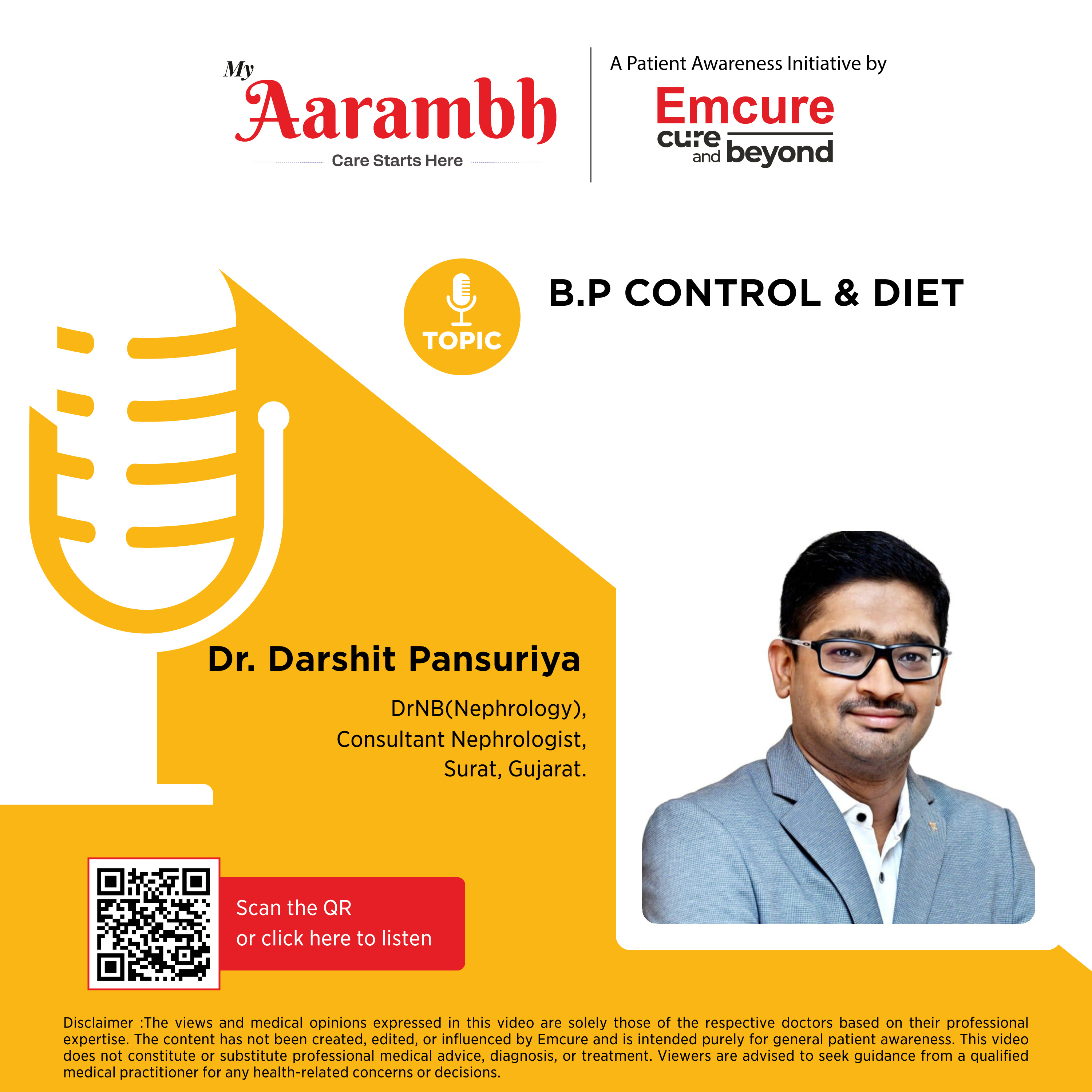 B.P CONTROL & DIET || Dr. Darshit Pansuriya episode artwork