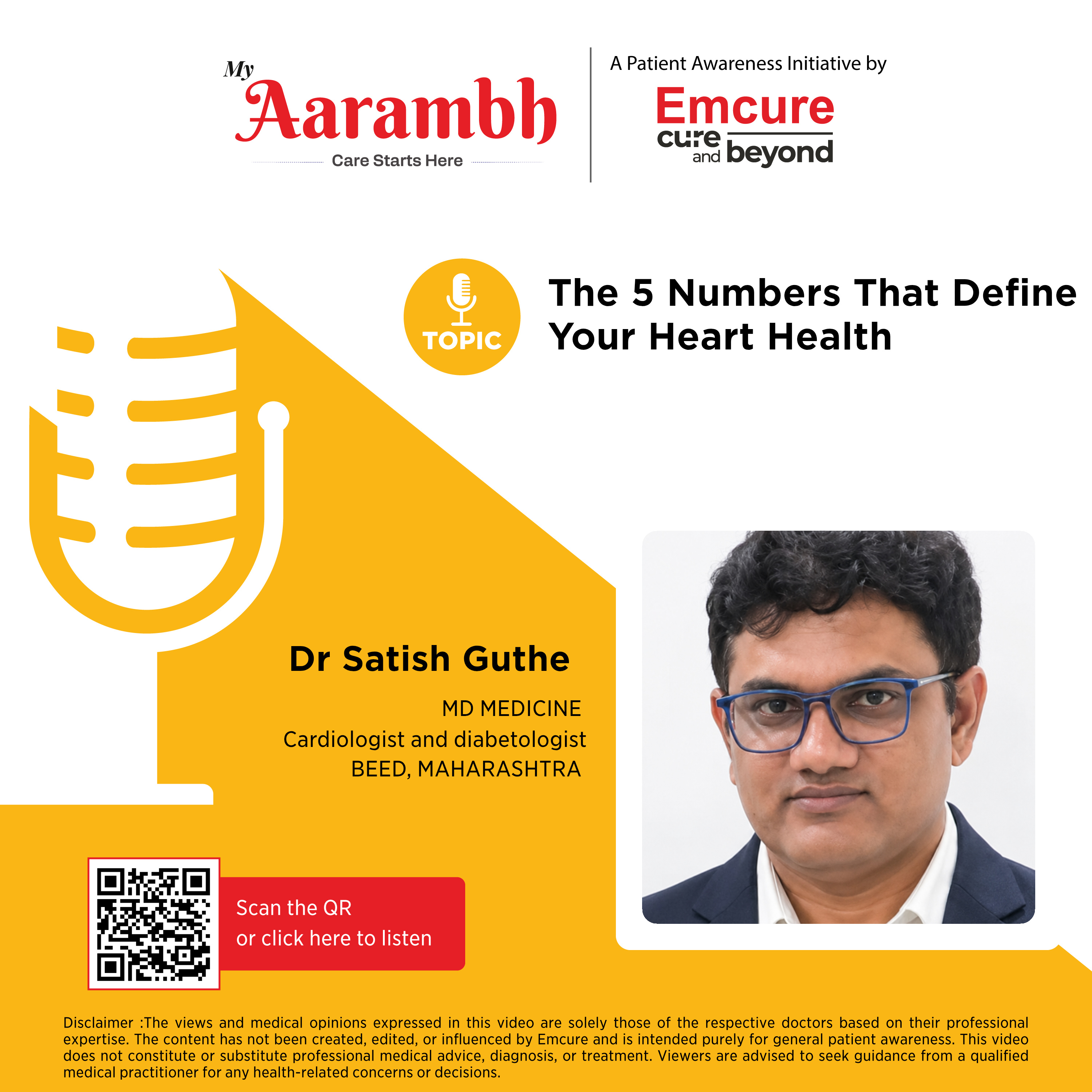 The 5 Numbers That Define Your Heart Health || Dr. Satish Guthe episode artwork