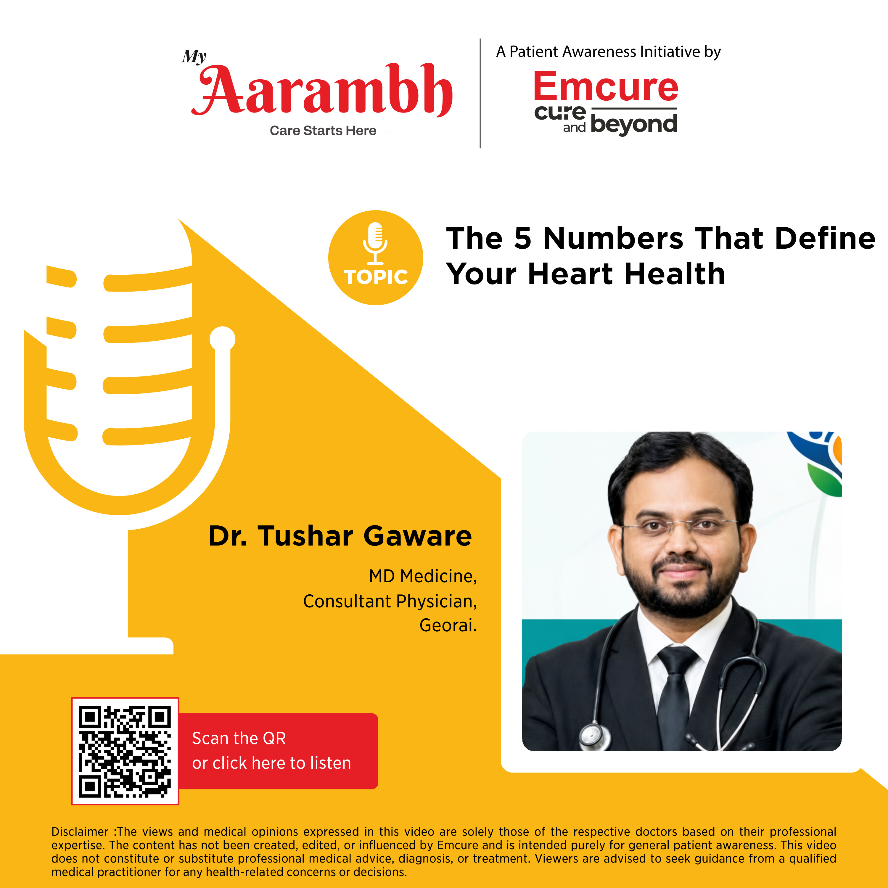 The 5 Numbers That Define Your Heart Health || Dr. Tushar Gaware episode artwork