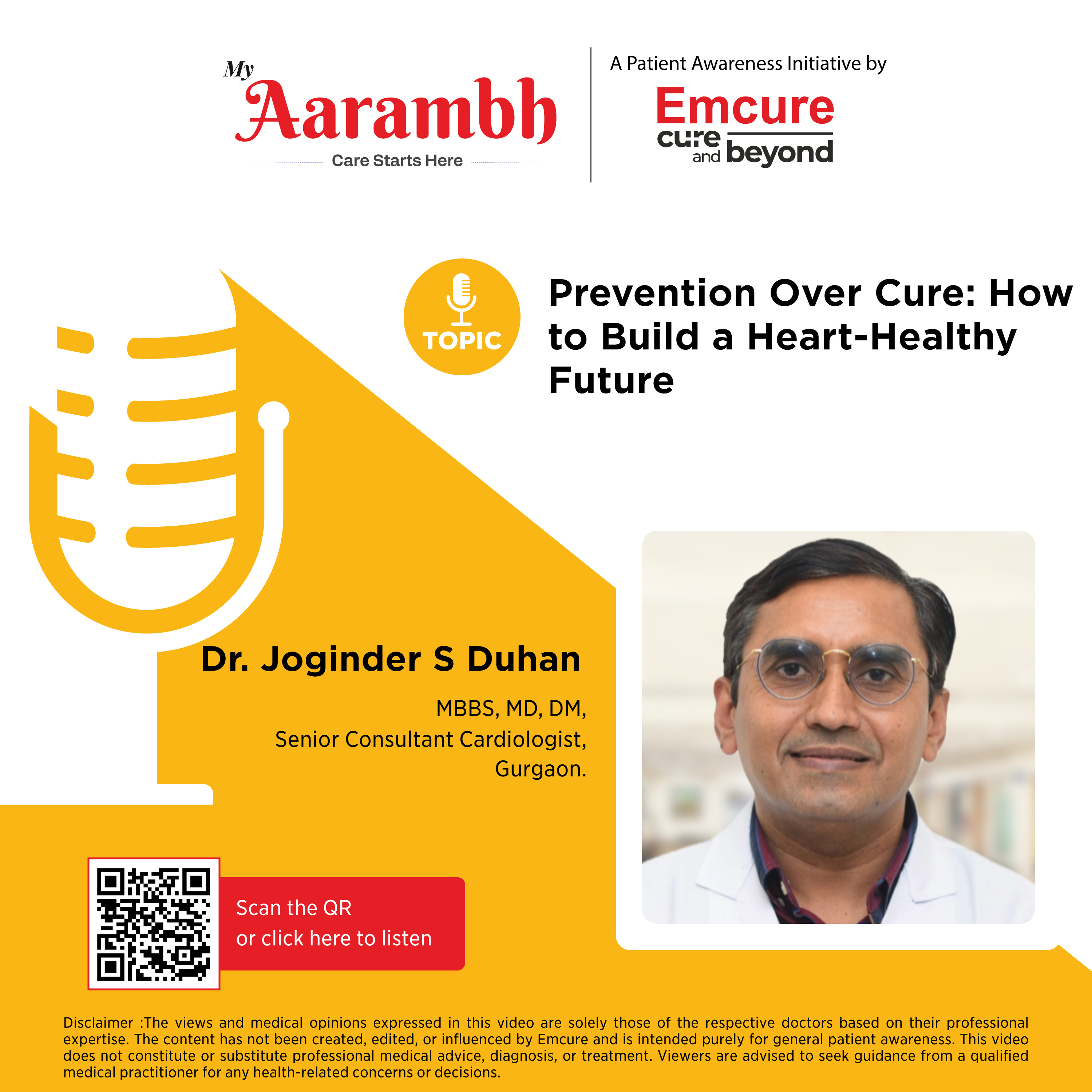 Prevention Over Cure: How to Build a Heart-Healthy Future || Dr. Joginder S Duhan episode artwork