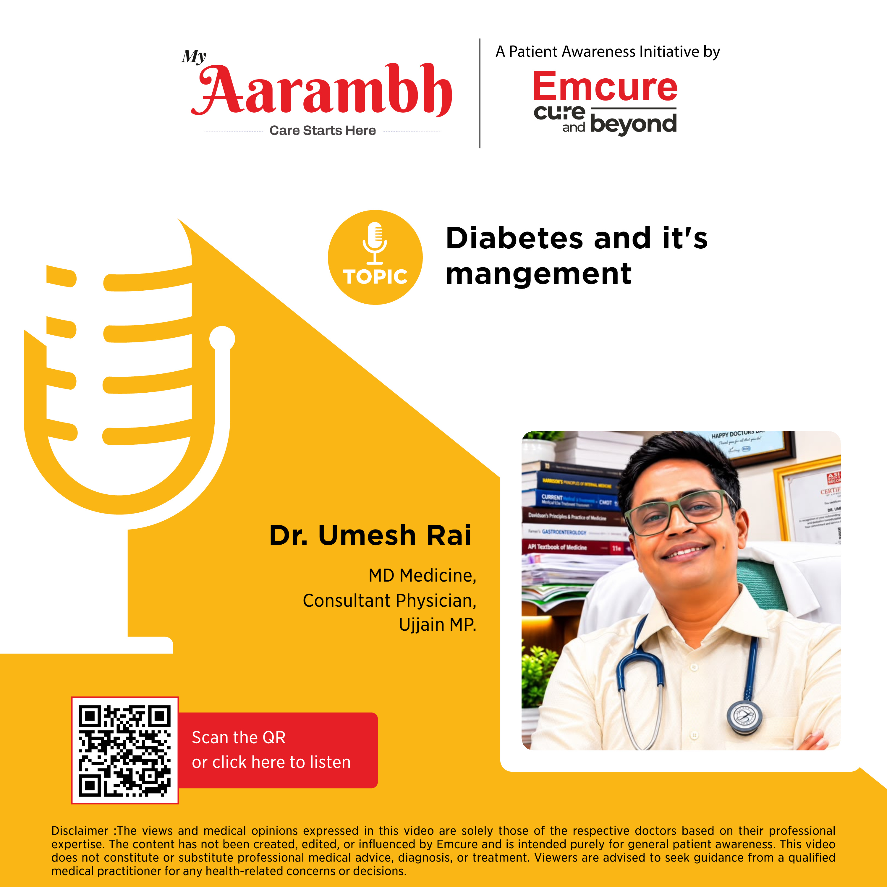 Diabetes and it's mangement || Dr. Umesh Rai episode artwork