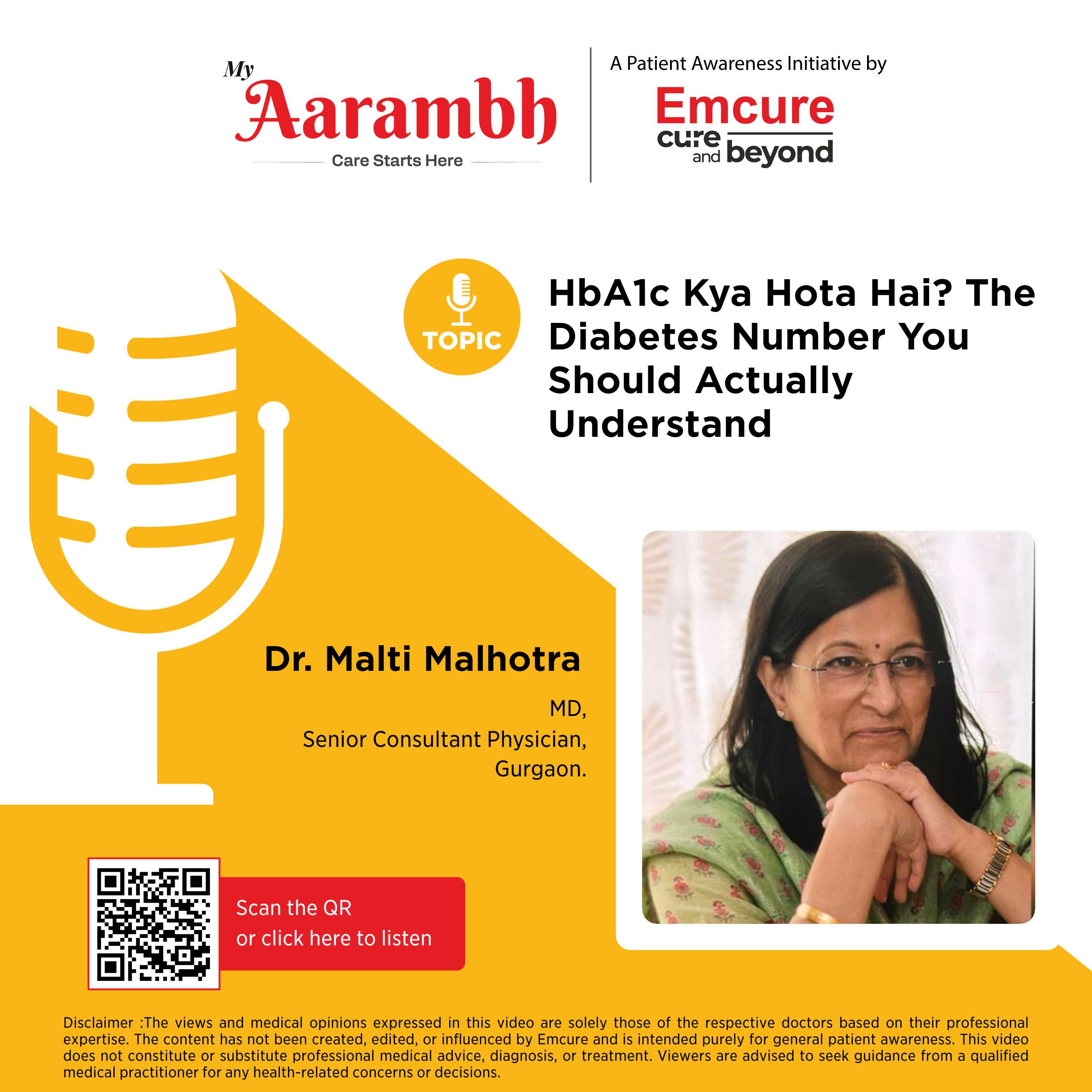 HbA1c Kya Hota Hai? The Diabetes Number You Should Actually Understand || Dr. Malti Malhotra  episode artwork