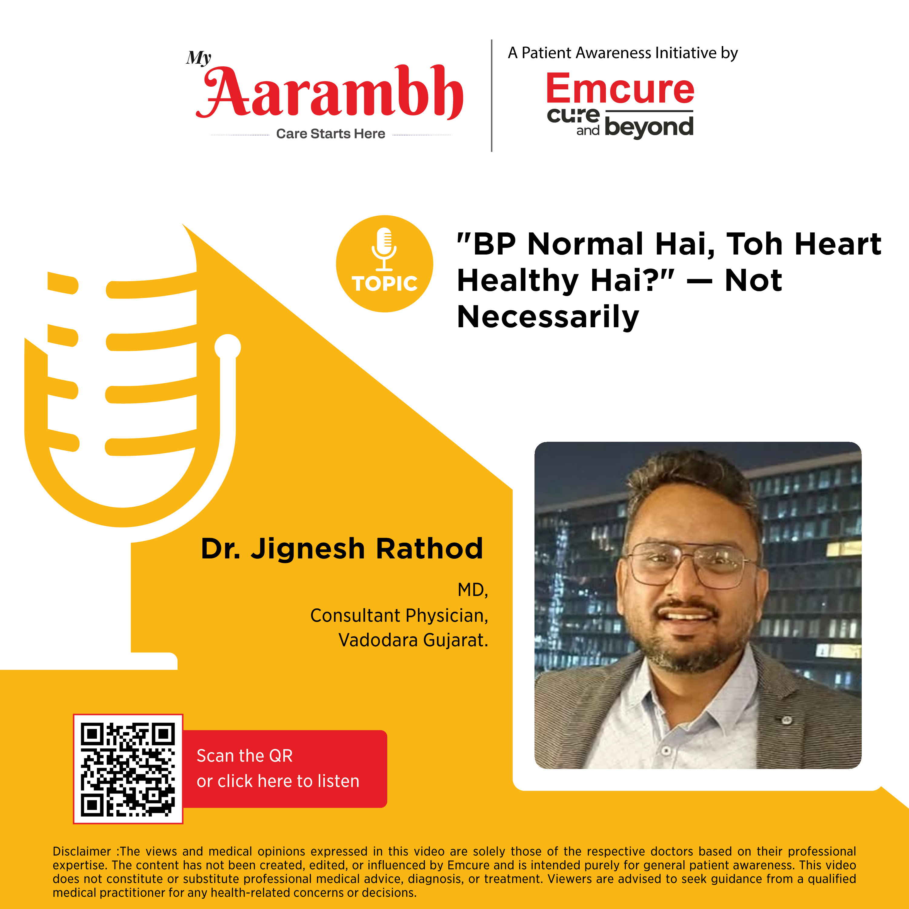 BP Normal Hai, Toh Heart Healthy Hai?" - Not Necessarily || Dr. Jignesh Rathod episode artwork