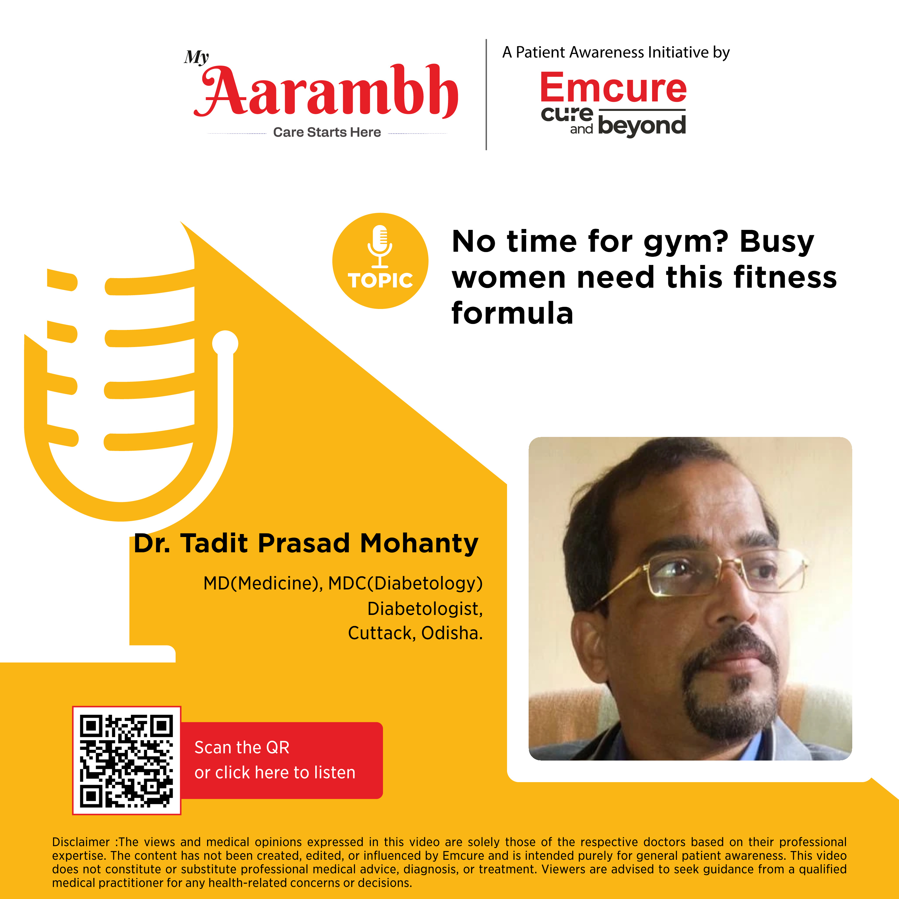 No time for gym? Busy women need this fitness formula || Dr. Tadit Prasad Mohanty episode artwork