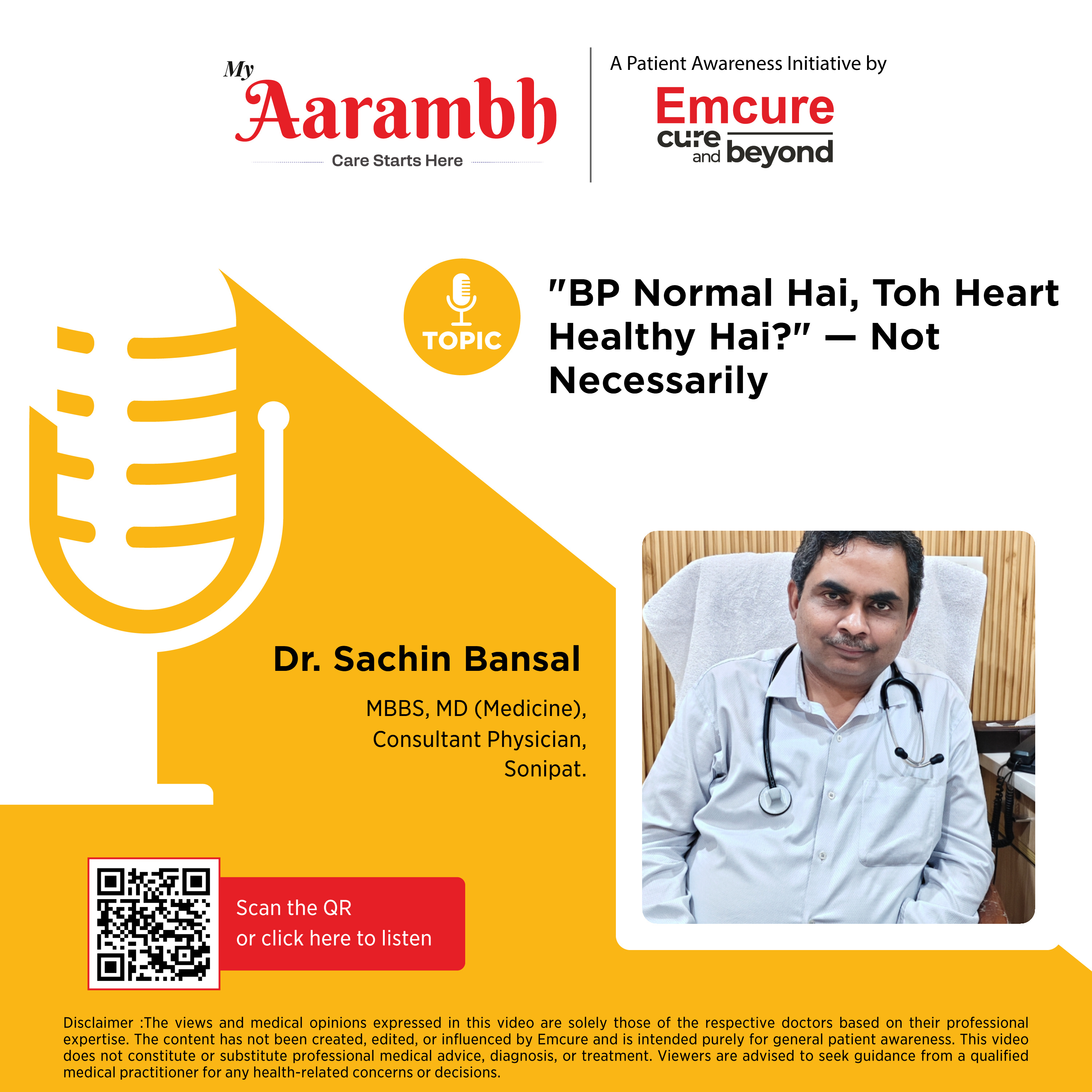 BP Normal Hai, Toh Heart Healthy Hai?" - Not Necessarily || Dr. Sachin Bansal episode artwork