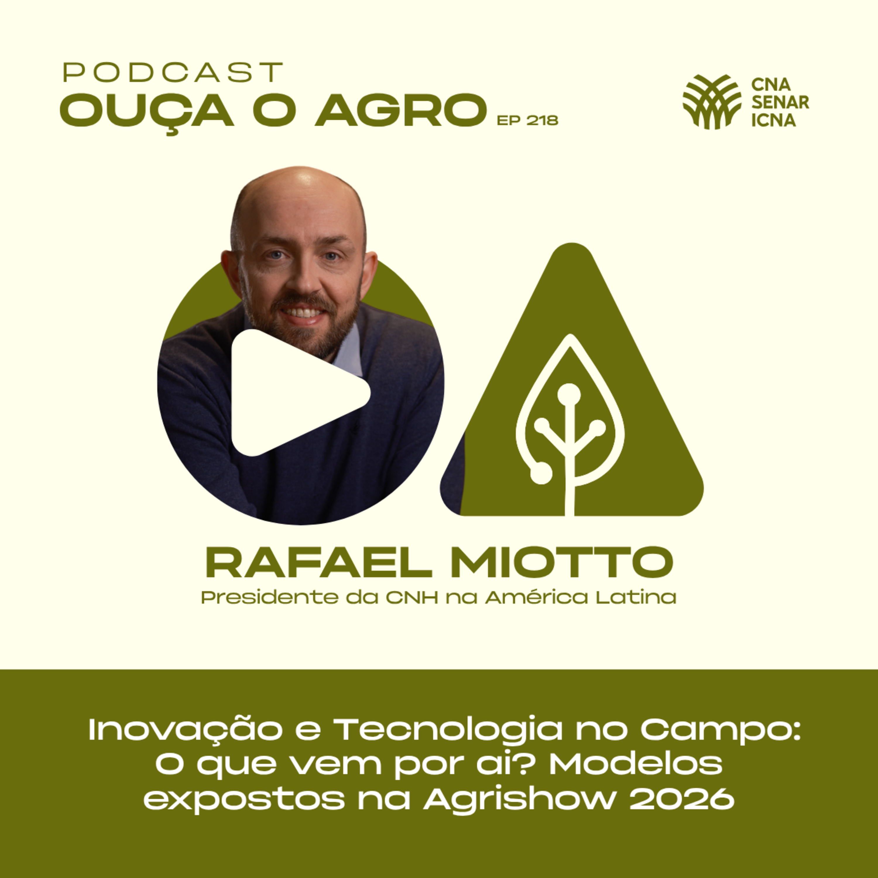 OUÇA O AGRO 218 - Inovação e tecnologia no campo: o que vem aí? Modelos expostos na Agrishow 2026 episode artwork