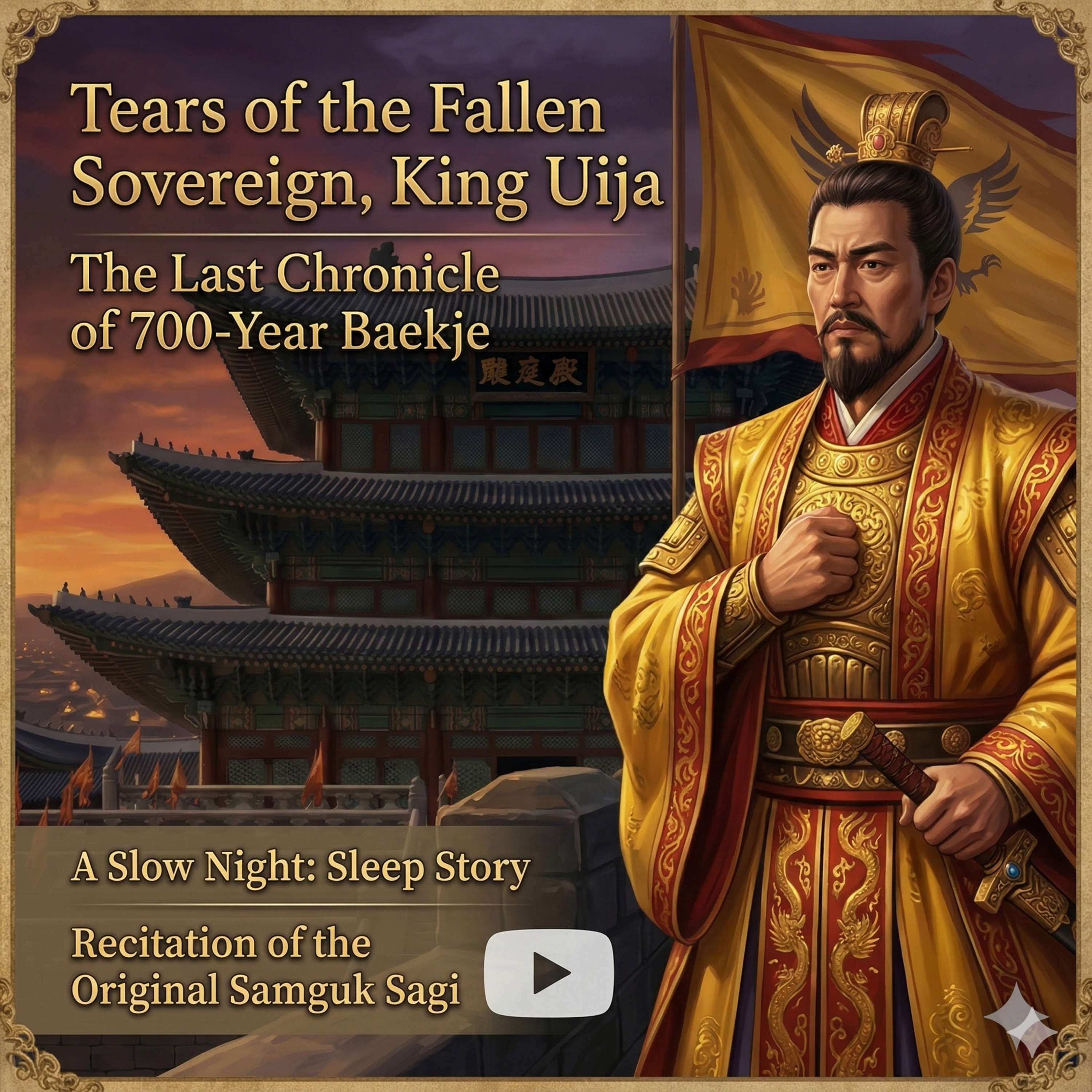 [Bedtime History] A Slow Night: The Fall of Baekje & King Uija | ASMR Sleep Story episode artwork