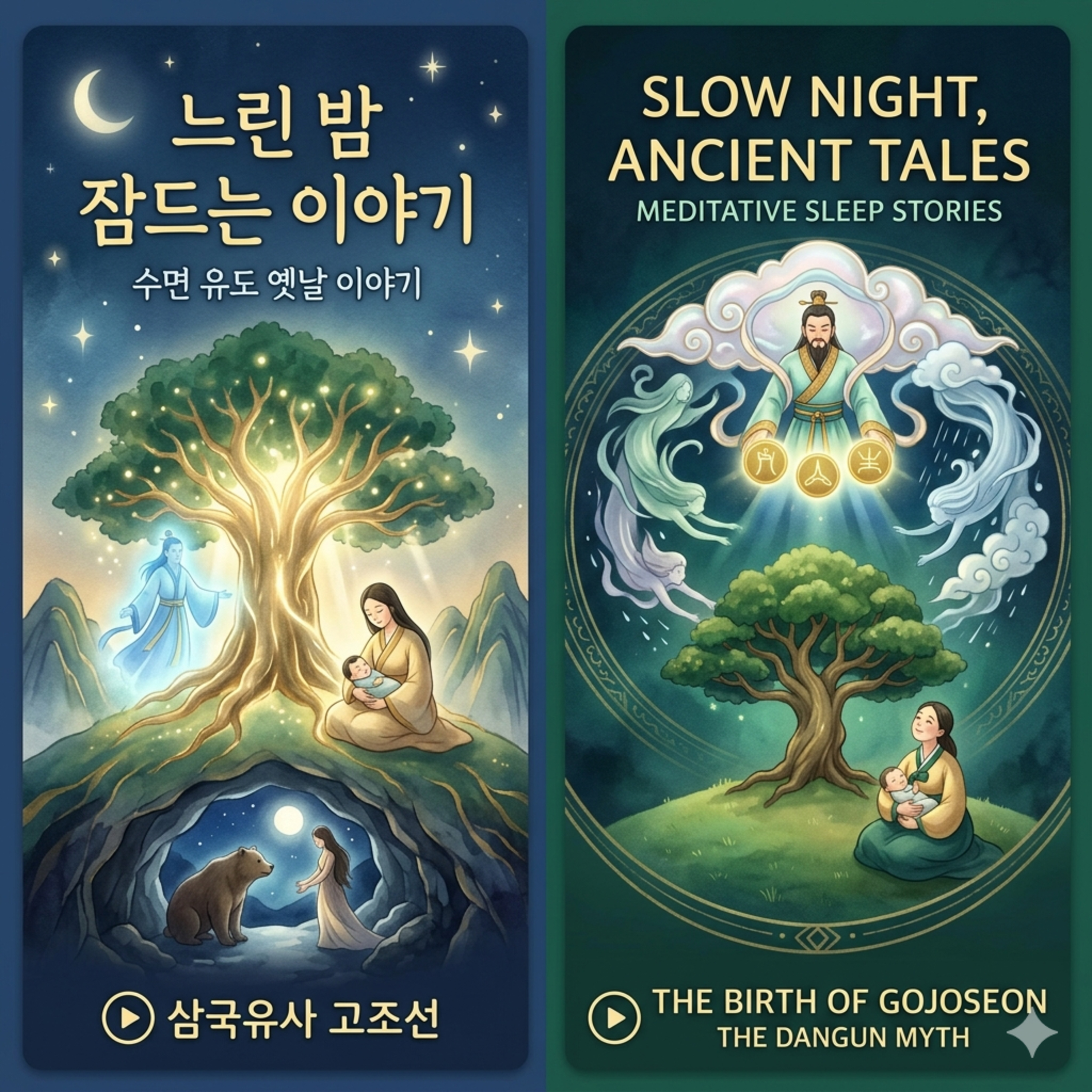 [Sleep Story] The Bear Who Became a Woman: The Ancient Korean Myth of Dangun | ASMR Bedtime Stories for Grown-ups episode artwork