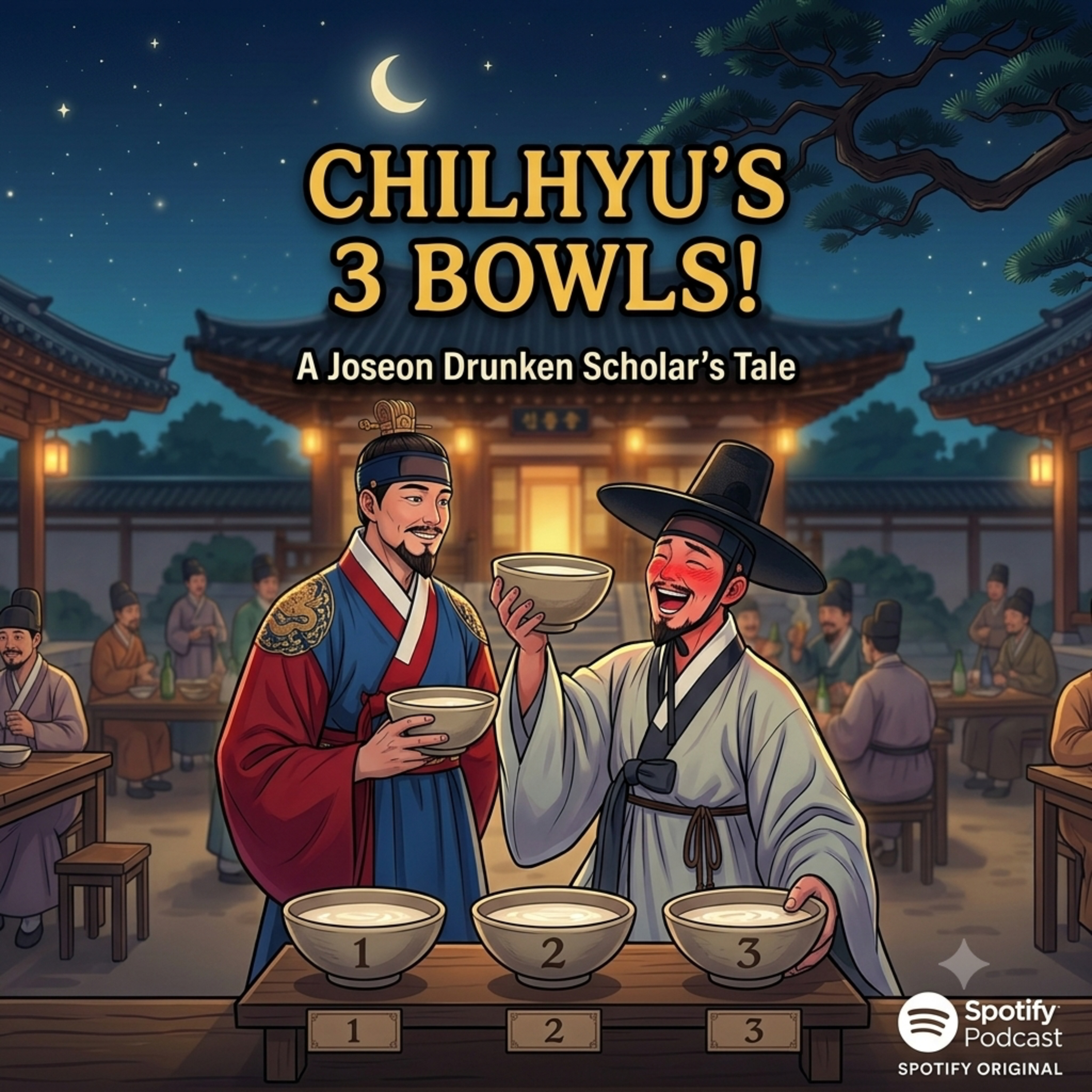 🌙 Sleep Story: The Scholar & The King | Chilhyu's Three Cups of Wine (Ancient Joseon Tale) | slow night, ancient tales episode artwork