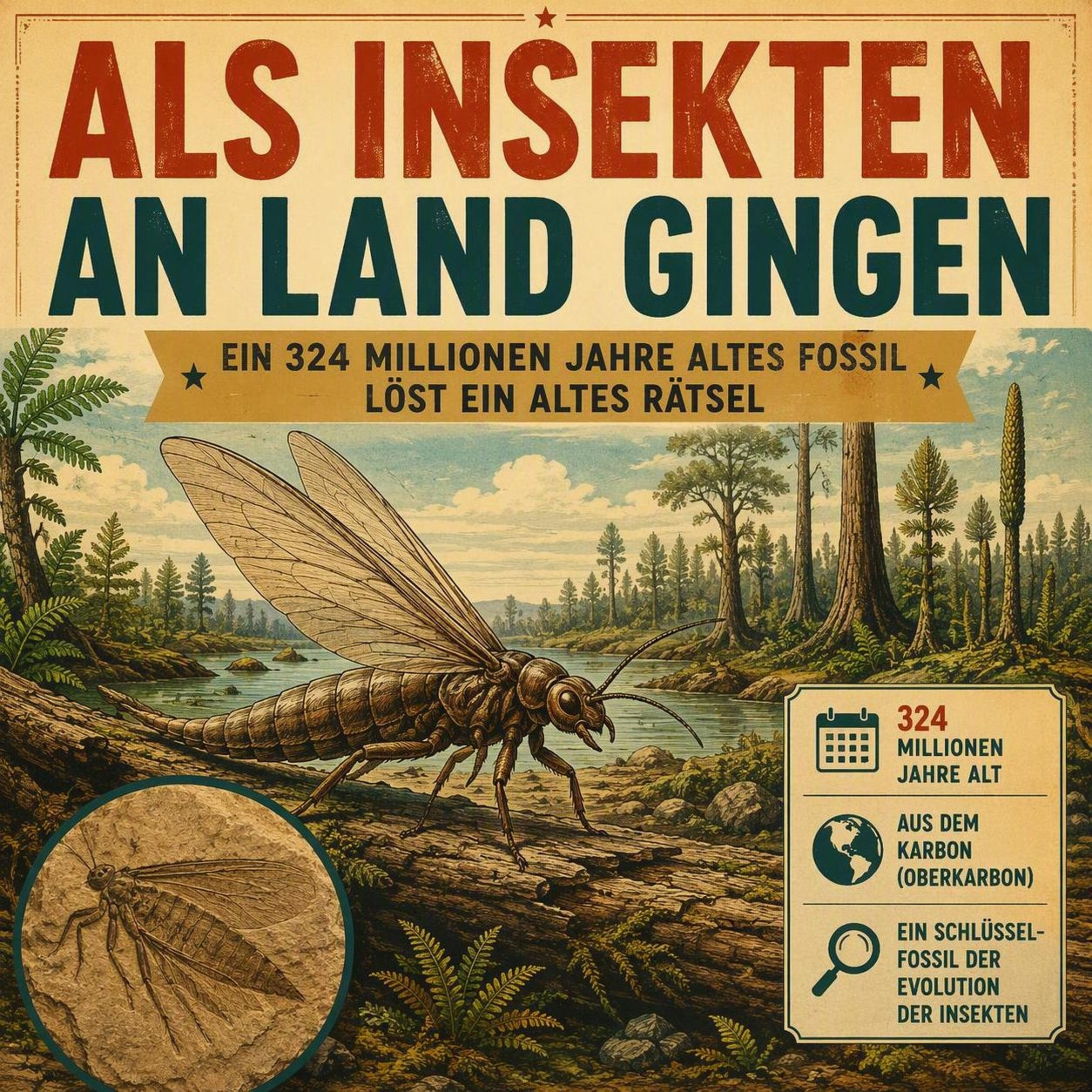 Als die Insekten an Land gingen – Ein 324 Millionen Jahre altes Fossil löst ein altes Rätsel