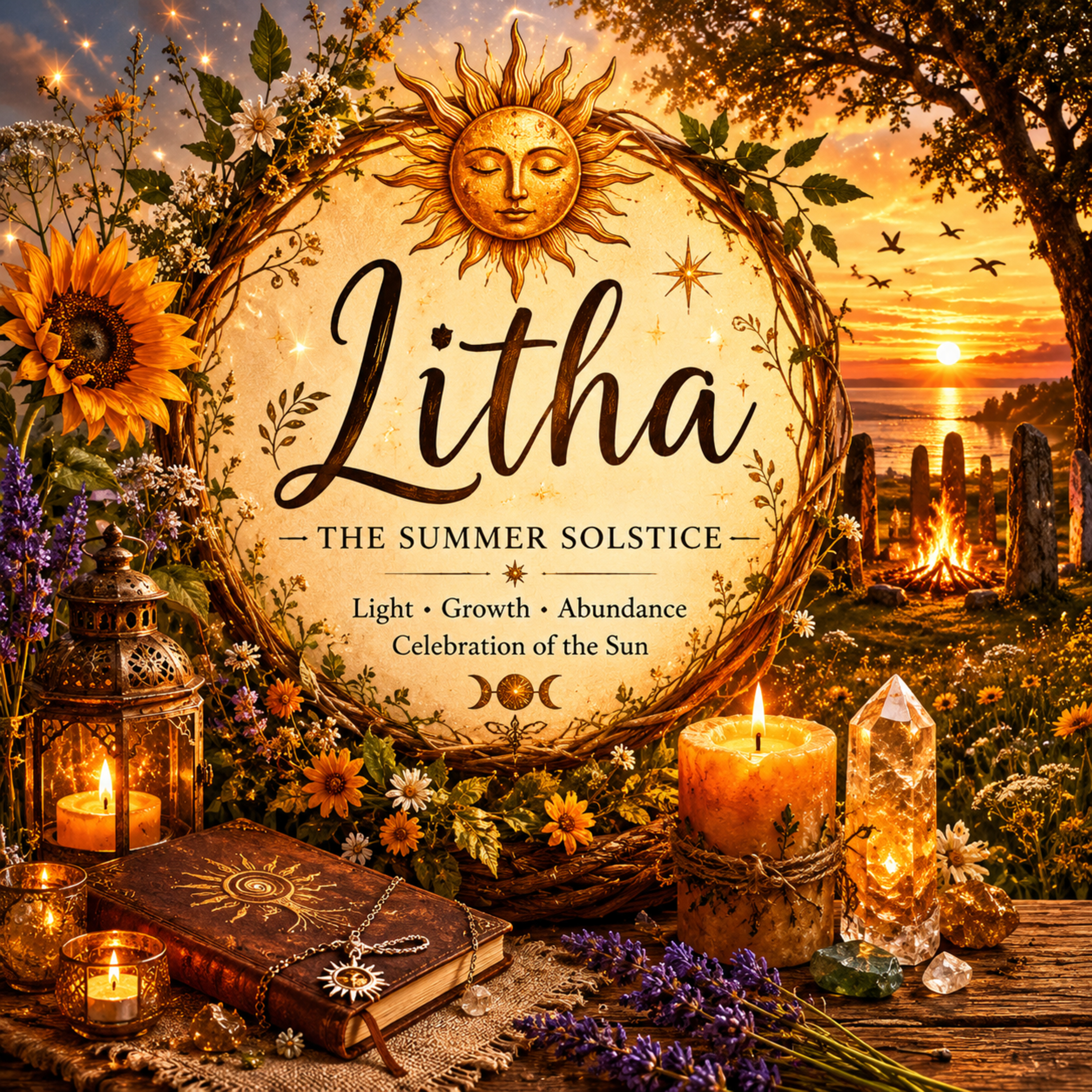 Episode 8 - Litha - In which we discuss what Litha actually is, the astrological timing and location, how to celebrate Litha, and correspondences associated with Litha. episode artwork