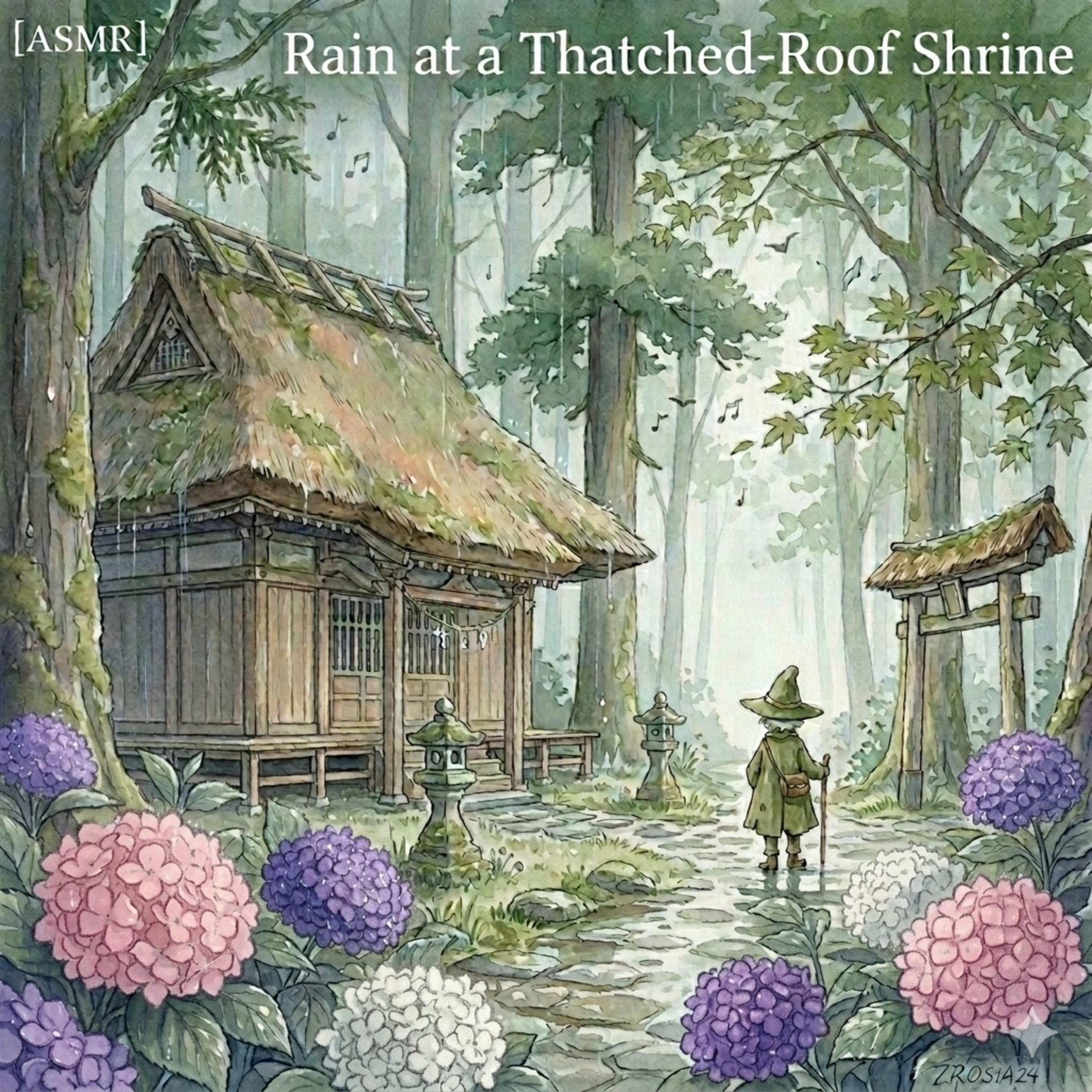 Rain at a Thatched-Roof Shrine 古い神社の雨 episode artwork
