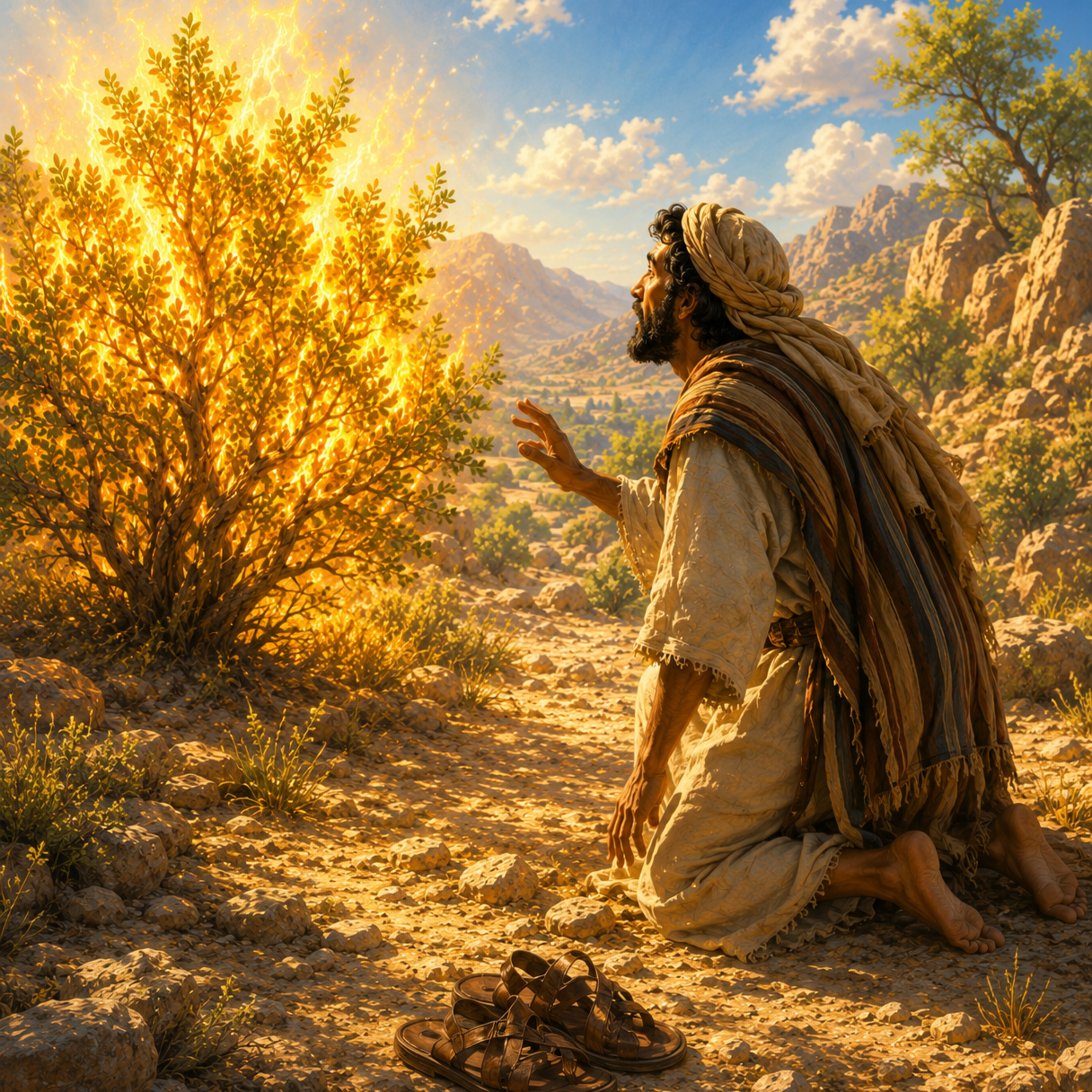 S02E02 Moses and the Burning Bush | Exodus 3-4 episode artwork