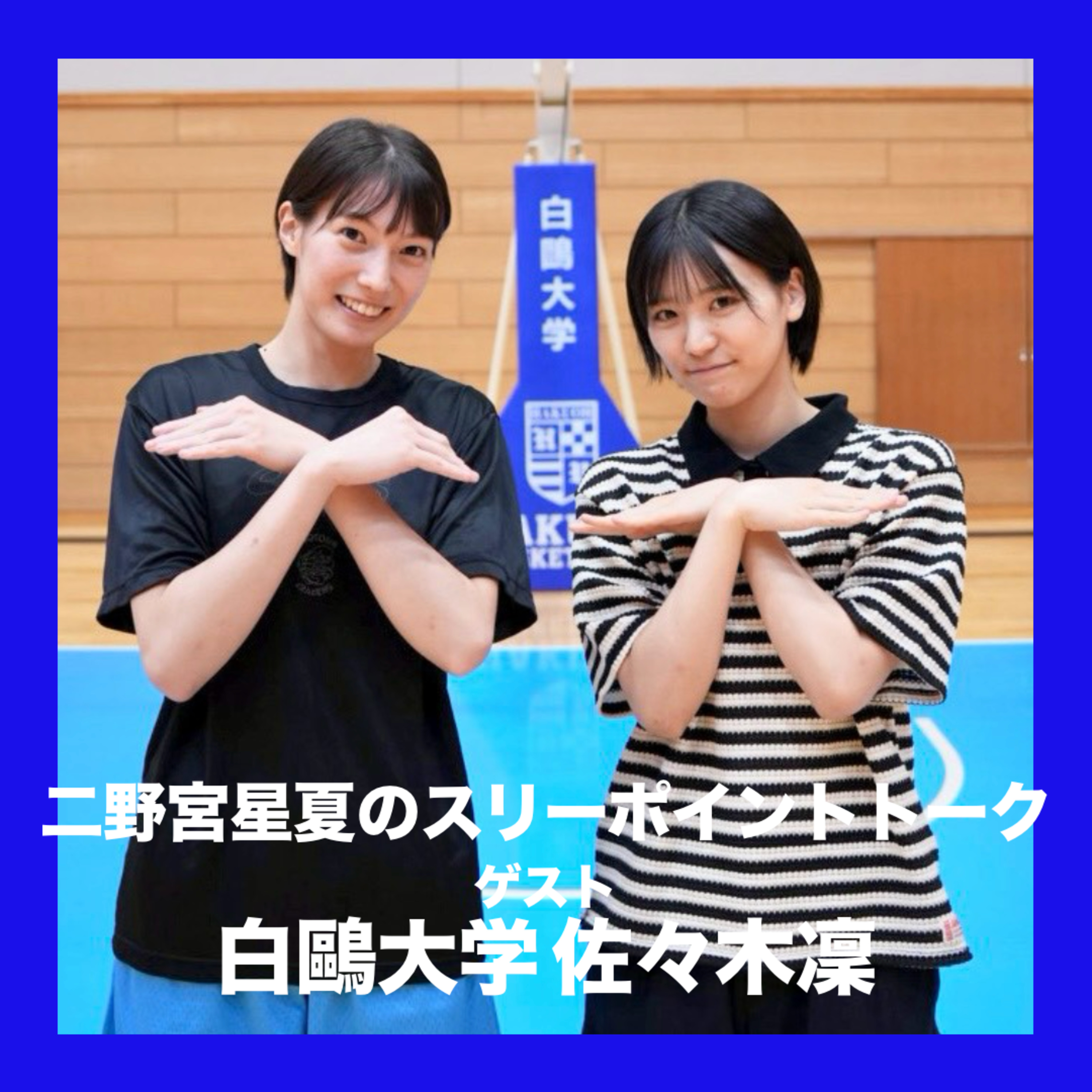 #23【大学バスケインタビュー③二野宮星夏の推し 白鷗大学佐々木凜】2度目の登場佐々木凜、白鷗の今シーズン振り返り、リーグ戦とインカレに向けて episode artwork