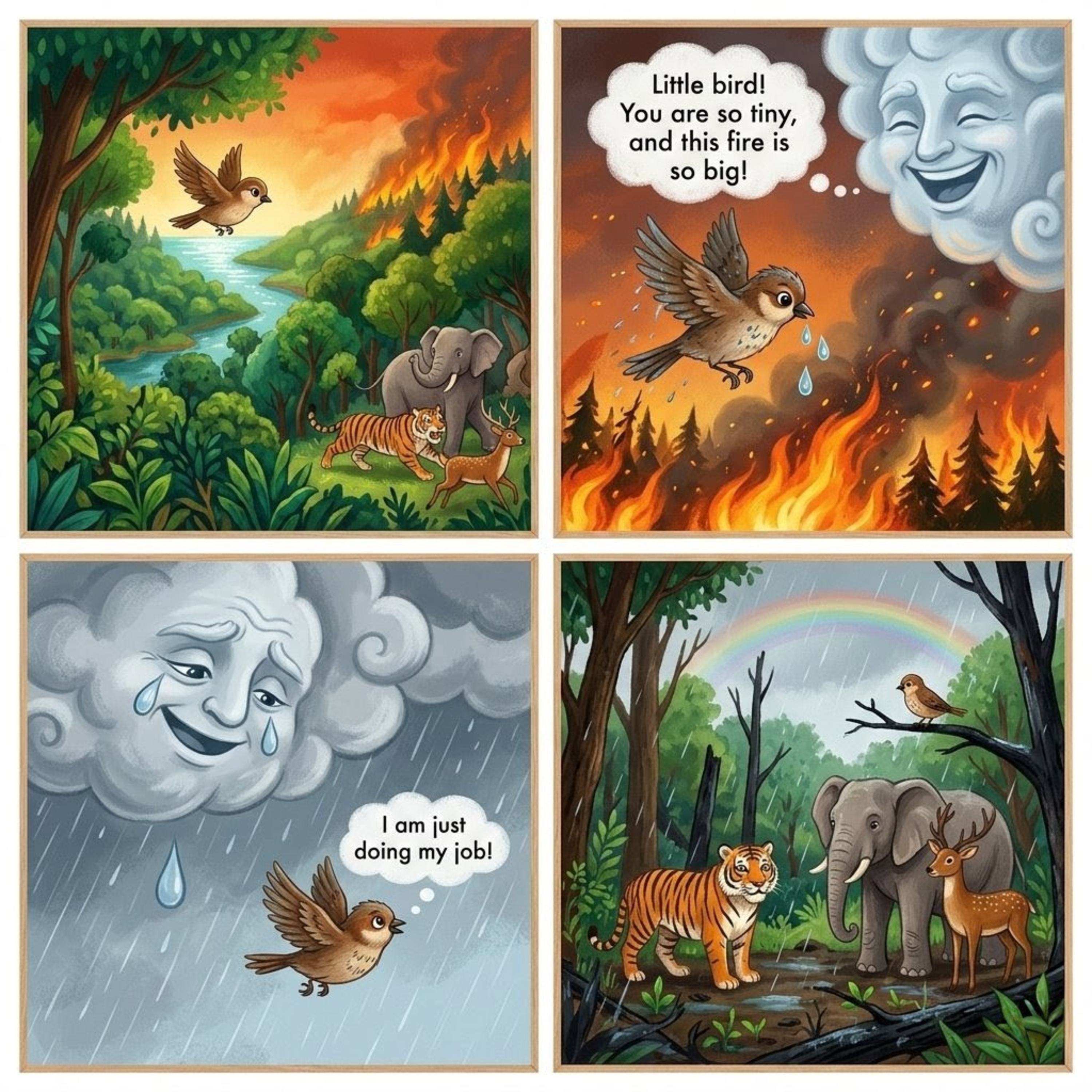 The Tiny Bird and the Great Fire | Little Sleepy Tales episode artwork