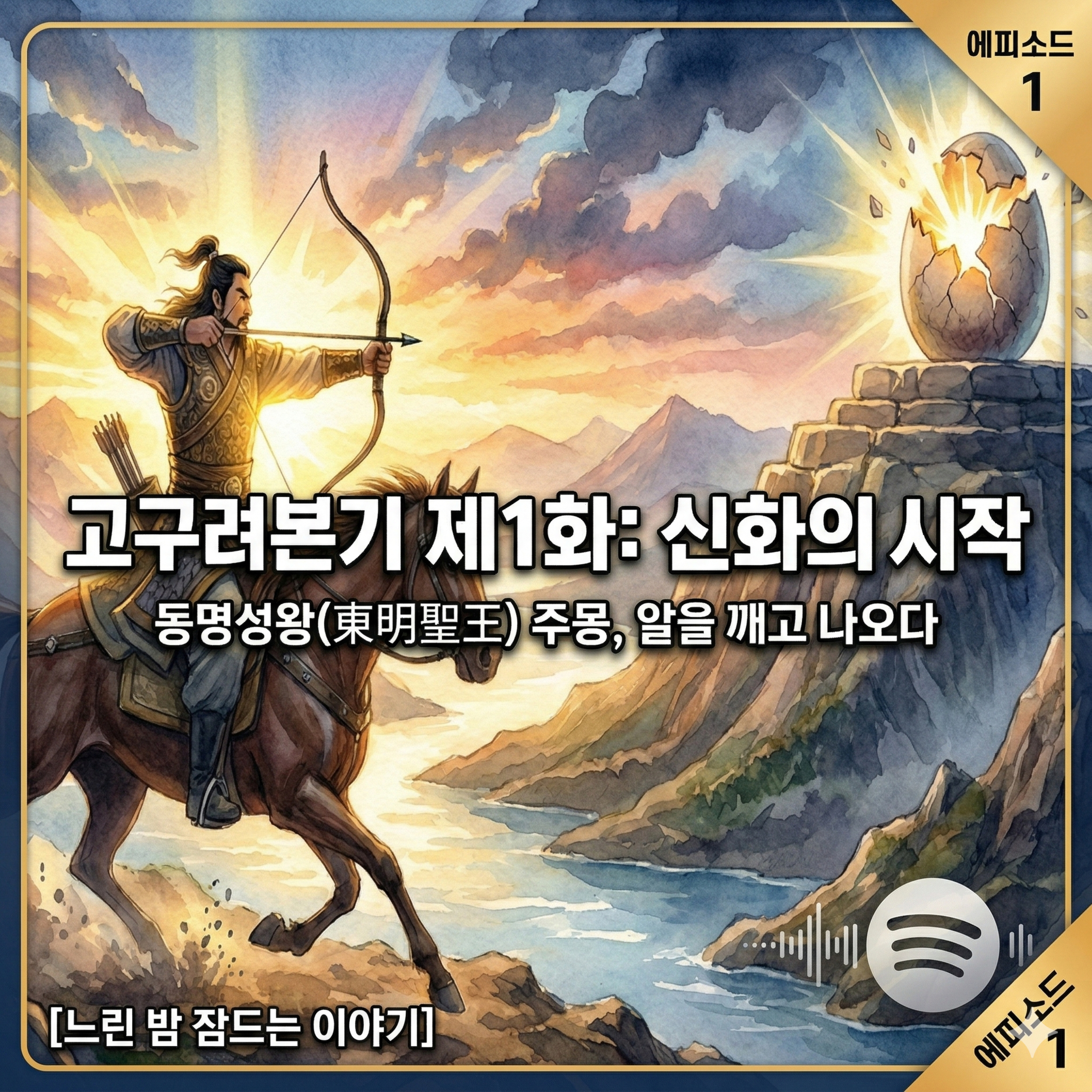 잠이 오는 한국사: 신비로운 건국 신화, 동명성왕 이야기 (고구려본기 1화) episode artwork