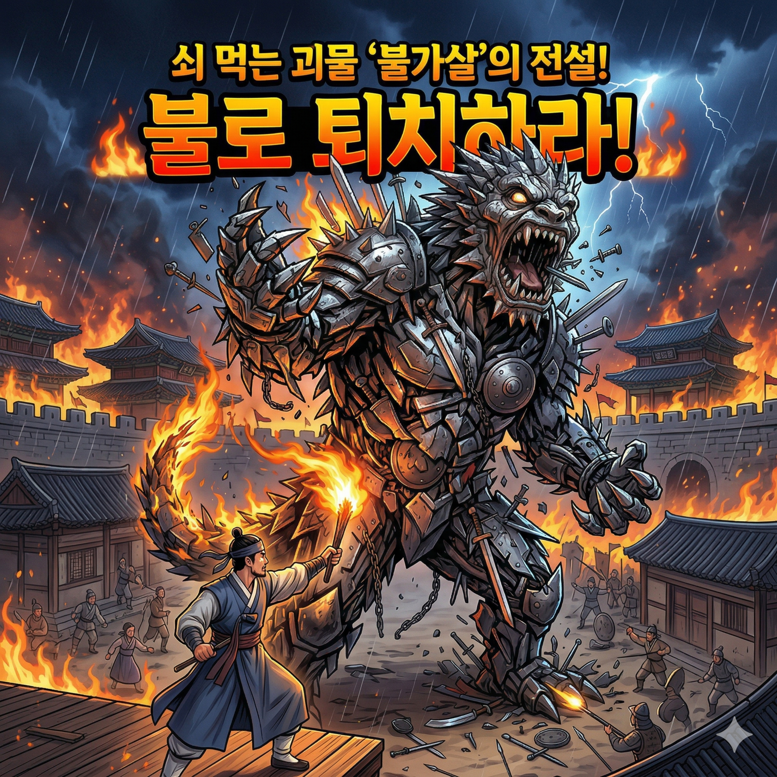 쇠를 씹어 먹으며 산더미처럼 커진 조선의 요괴 👹 | 화살도 칼도 소용없는 '불가살'의 전설 episode artwork