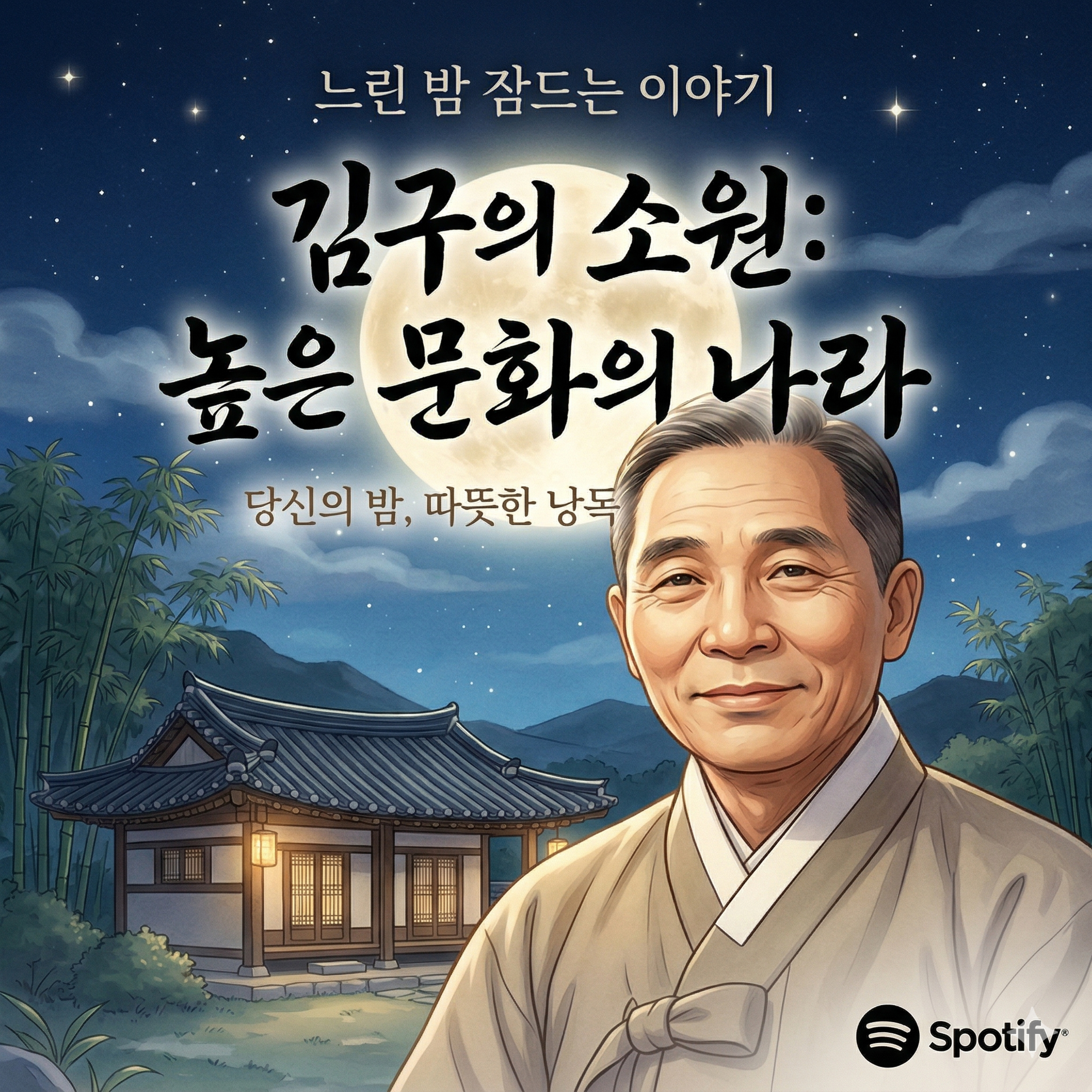 EP07. [수면 낭독] 백범 김구 '나의 소원' 🌙 높은 문화의 나라를 꿈꾸며 | 느린 밤 잠드는 이야기 episode artwork