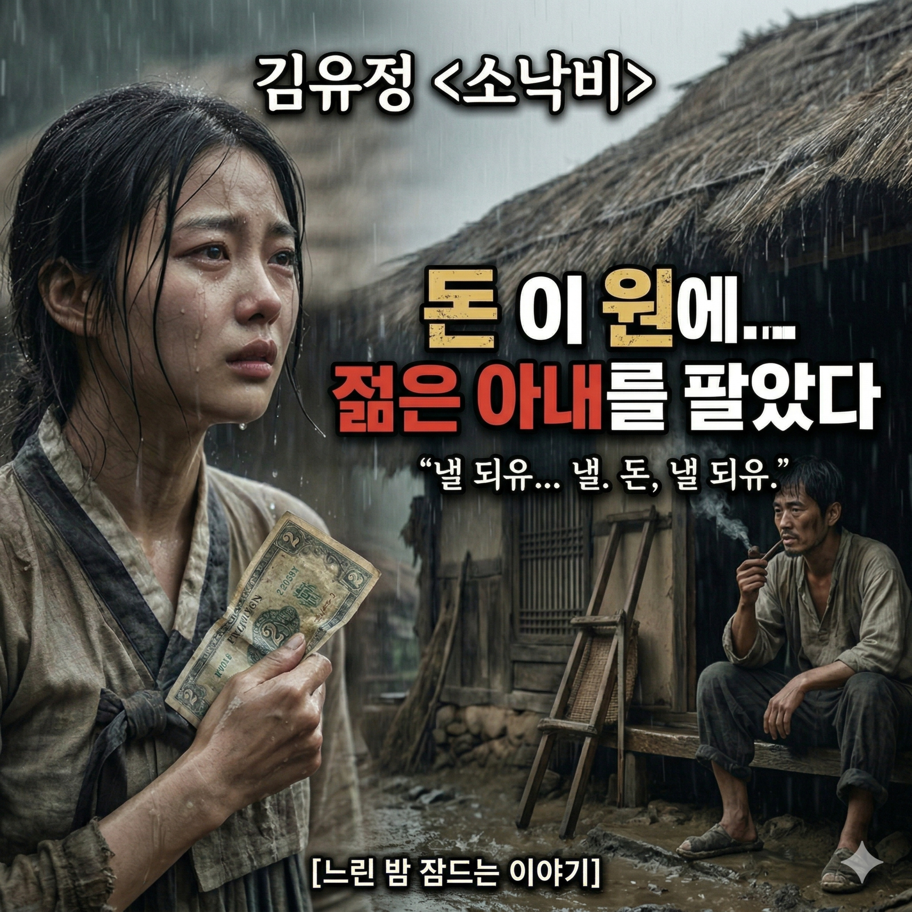 [수면 낭독] 빗소리와 함께 듣는 김유정 단편소설 '소낙비' | 느린 밤 잠드는 이야기 episode artwork