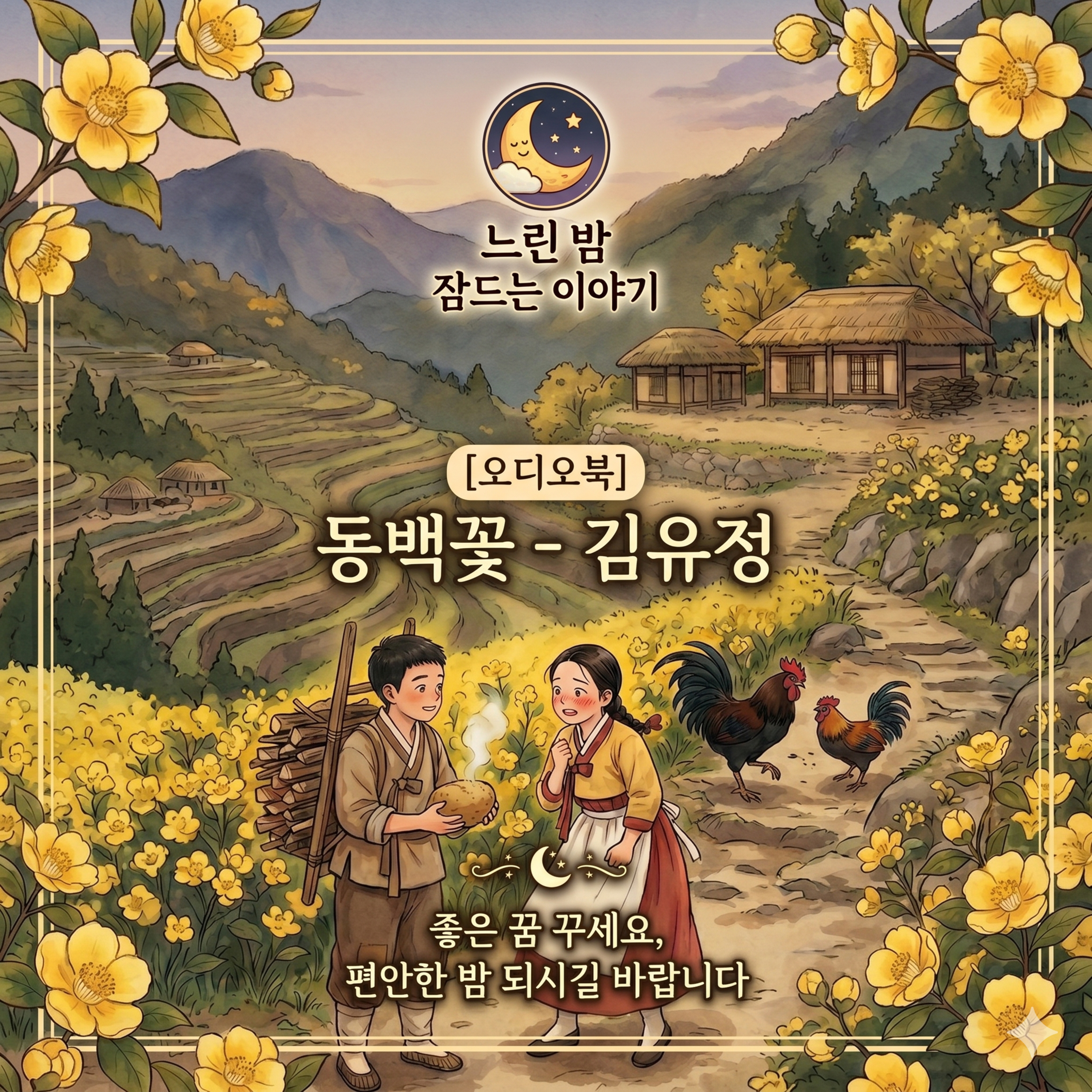[수면낭독] 알싸하고 향긋한 옛사랑 이야기 🌼 김유정 '동백꽃' | 느린 밤 잠드는 이야기 | 오디오북, 수면유도  episode artwork