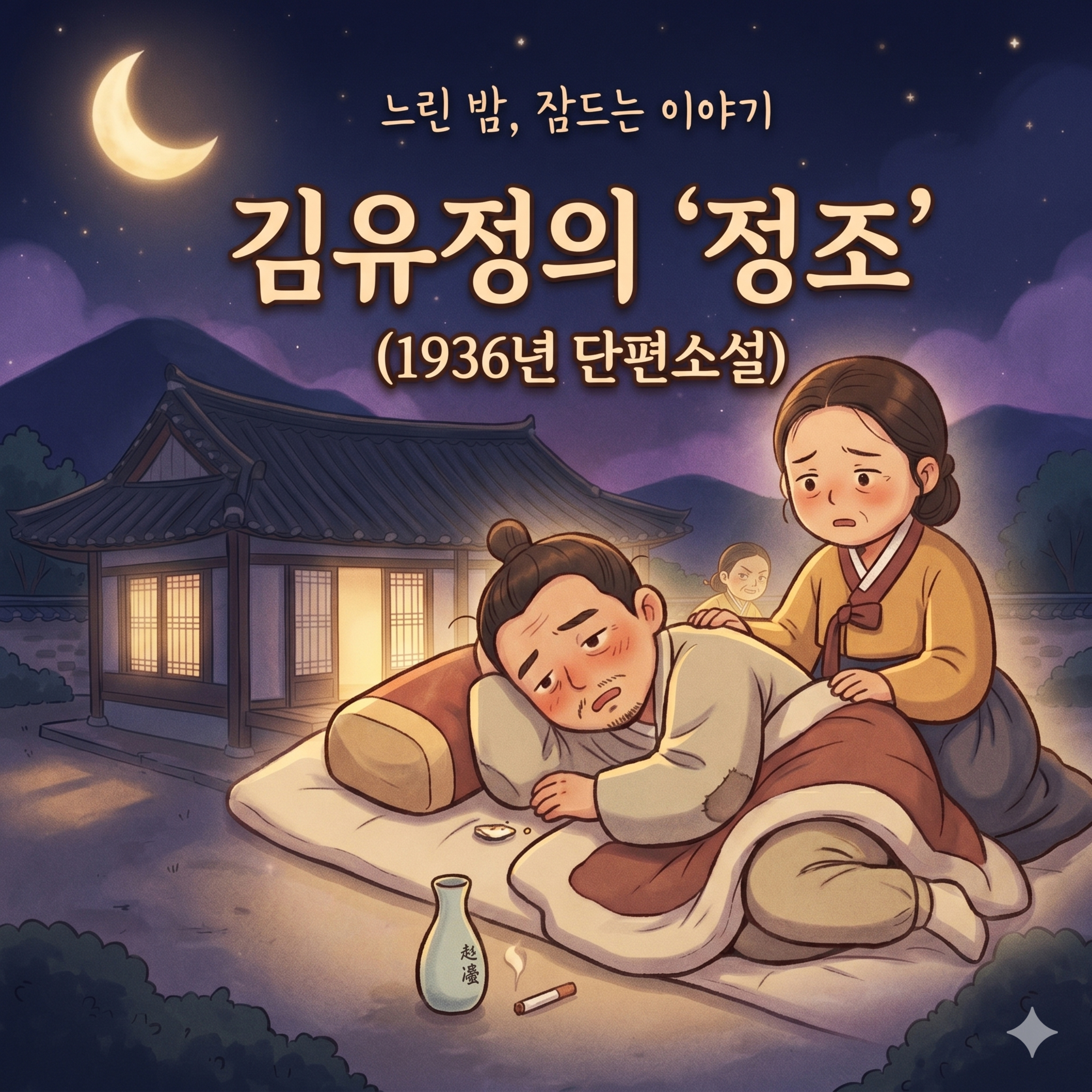 [수면유도/오디오북] 김유정 단편소설 '정조' 📖 | 1930년대 아찔하고 해학적인 일상 | 느린 밤 잠드는 이야기 episode artwork