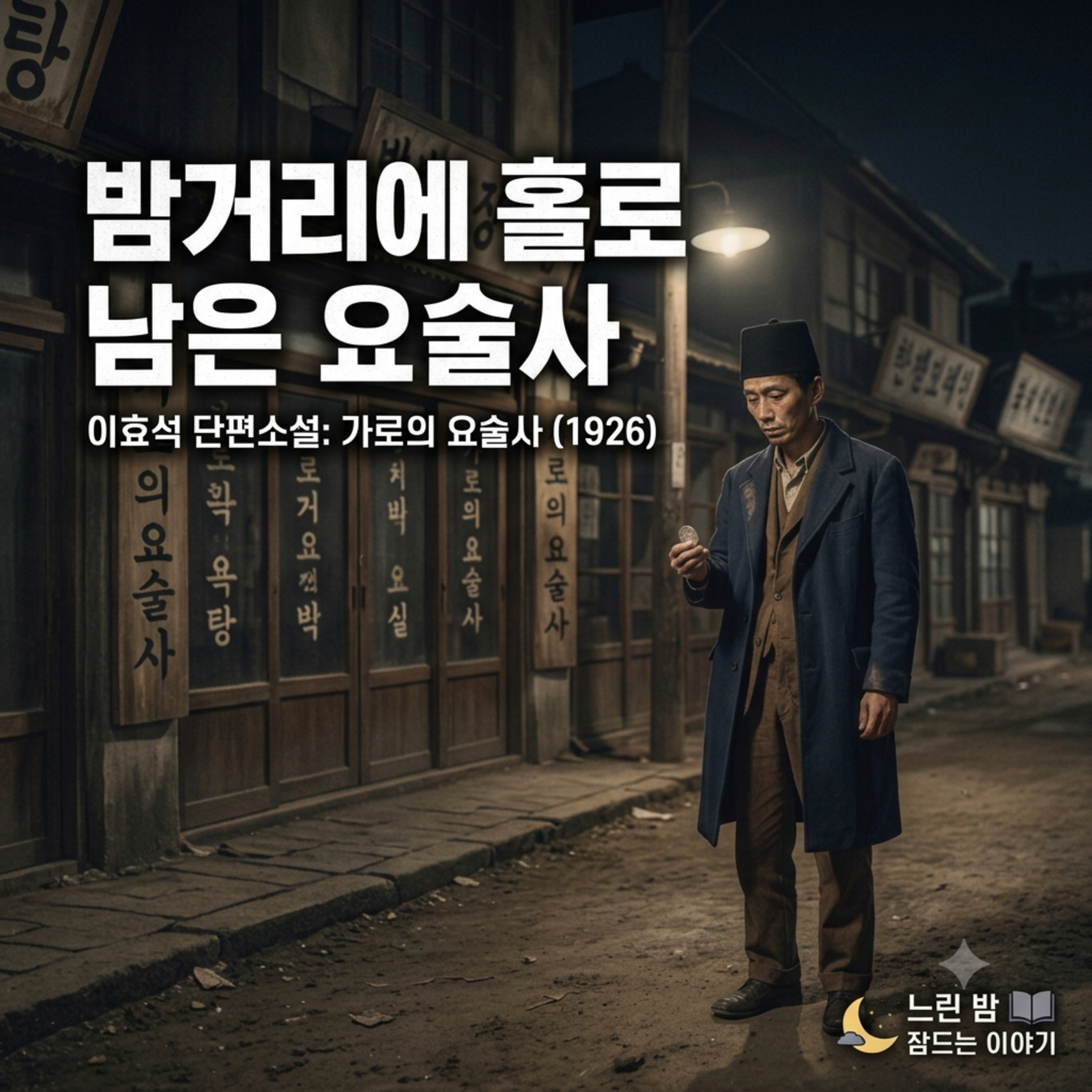 [수면 낭독] 100년 전 거리의 요술사가 남긴 쓸쓸한 위로 🌙 | 이효석 『가로의 요술사』 | 잠잘때 듣는 오디오북 episode artwork