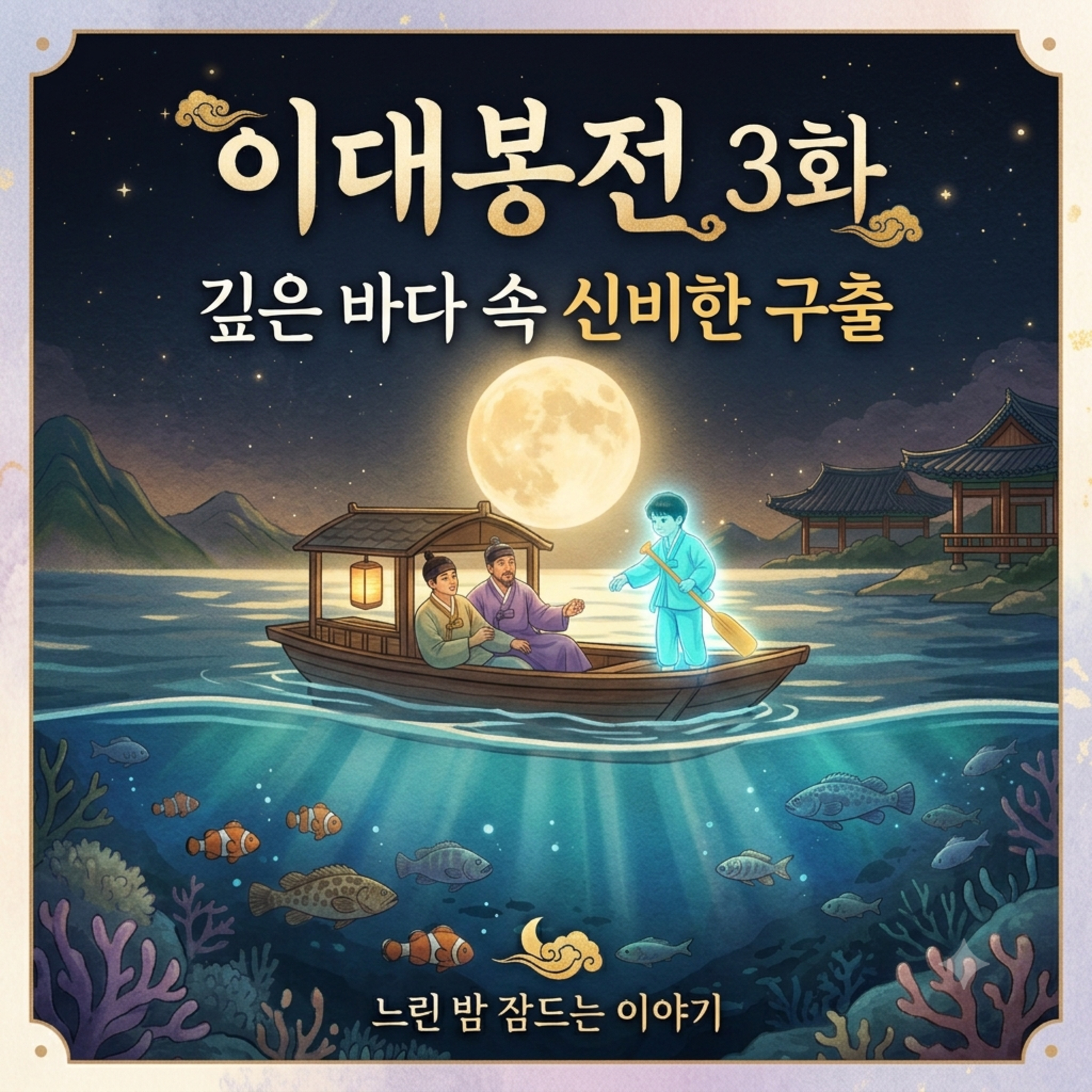 [토요 수면 낭독][고전 소설] 이대봉전 3화 - 깊은 바다 속 신비로운 구출 🌙 | 잠잘 때 듣는 고전 소설 episode artwork