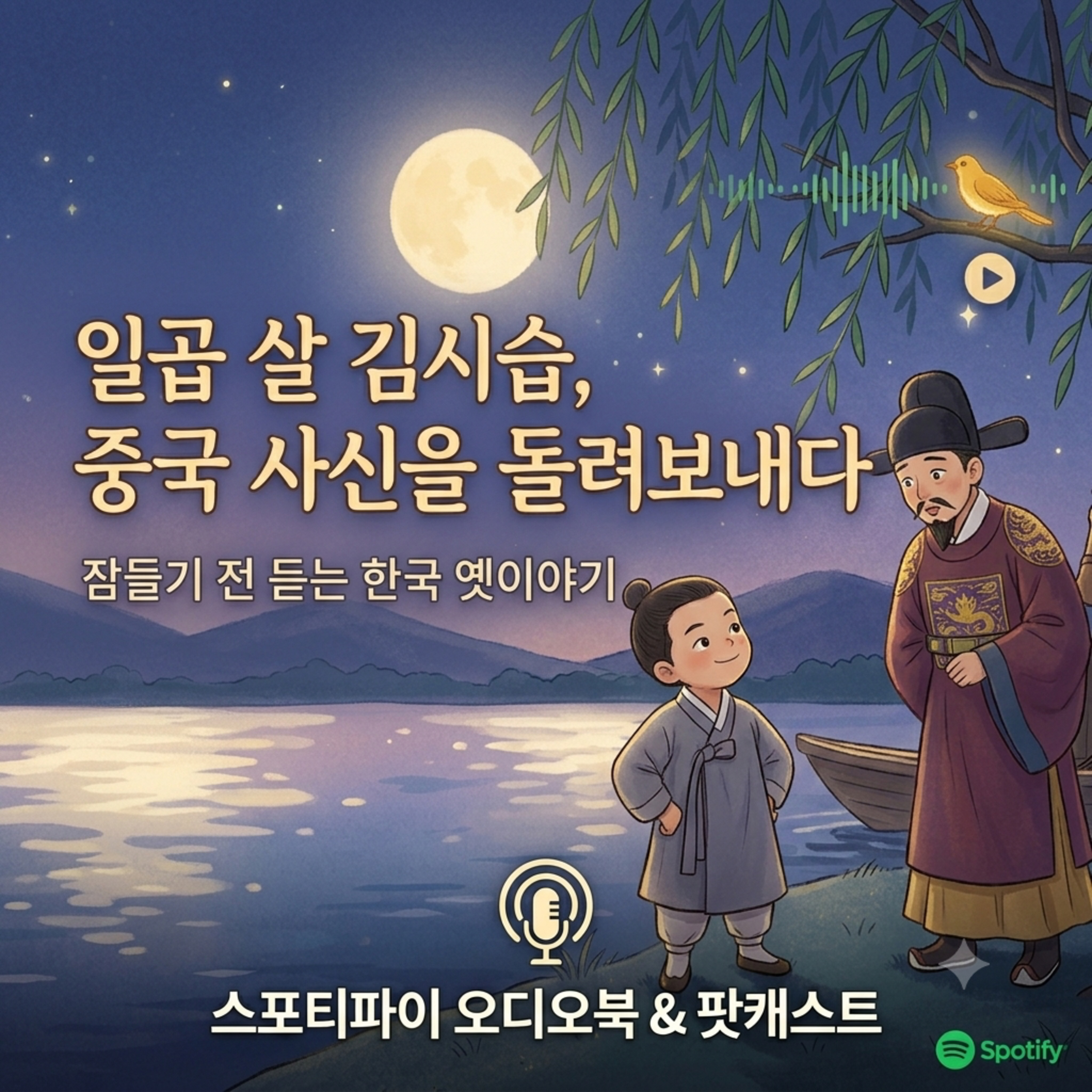 [수요 수면 낭독] [잠들기 전 옛이야기] 김시습 - 압록강에서 사신을 꺾은 일곱 살 아이 episode artwork