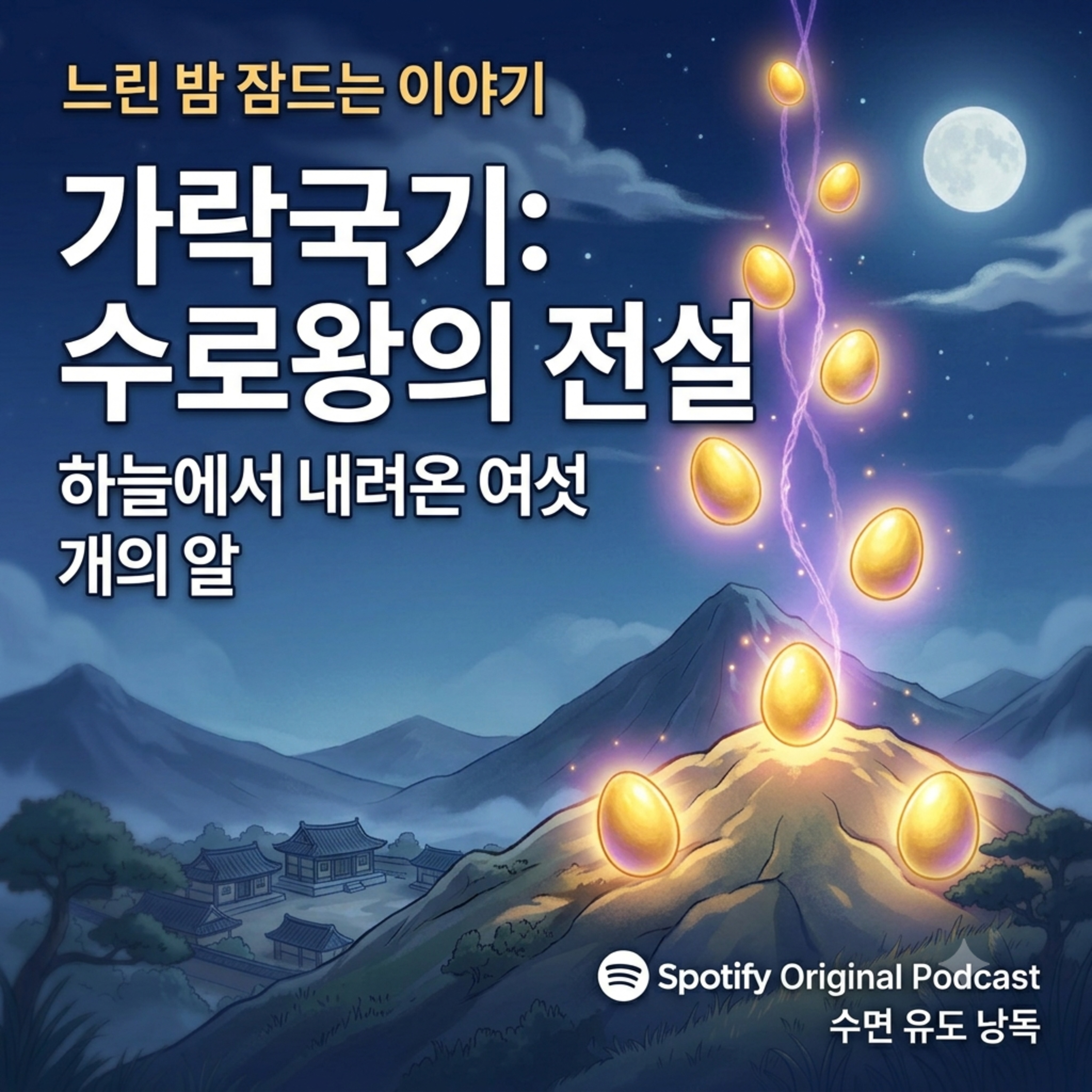 [월요 수면 낭독] 하늘에서 내려온 여섯 개의 황금 알 | 가락국기 · 삼국유사 수면 이야기 episode artwork