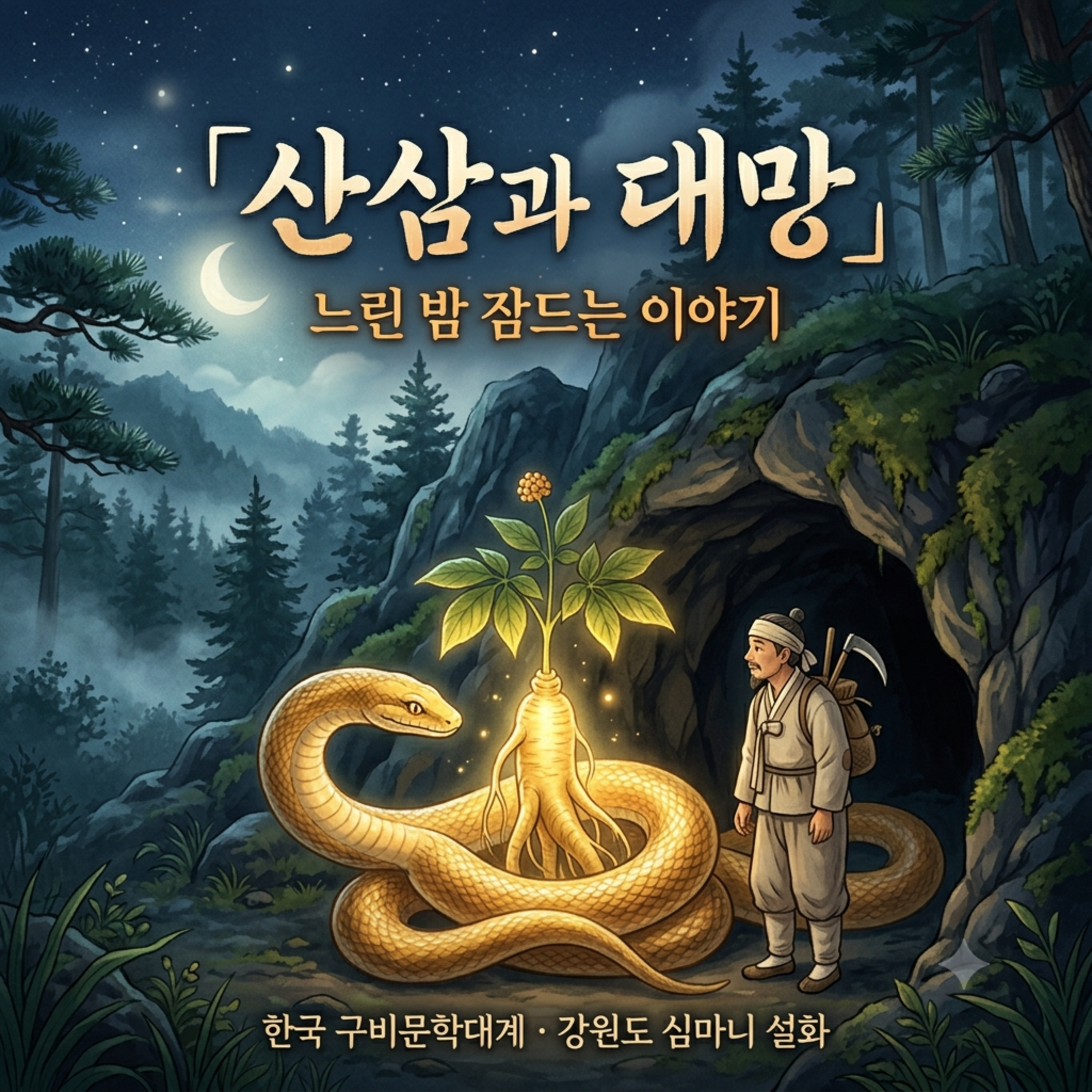잠들기 전 듣는 옛이야기 '산삼과 대망' | 한국 구비문학대계 채록 설화 episode artwork