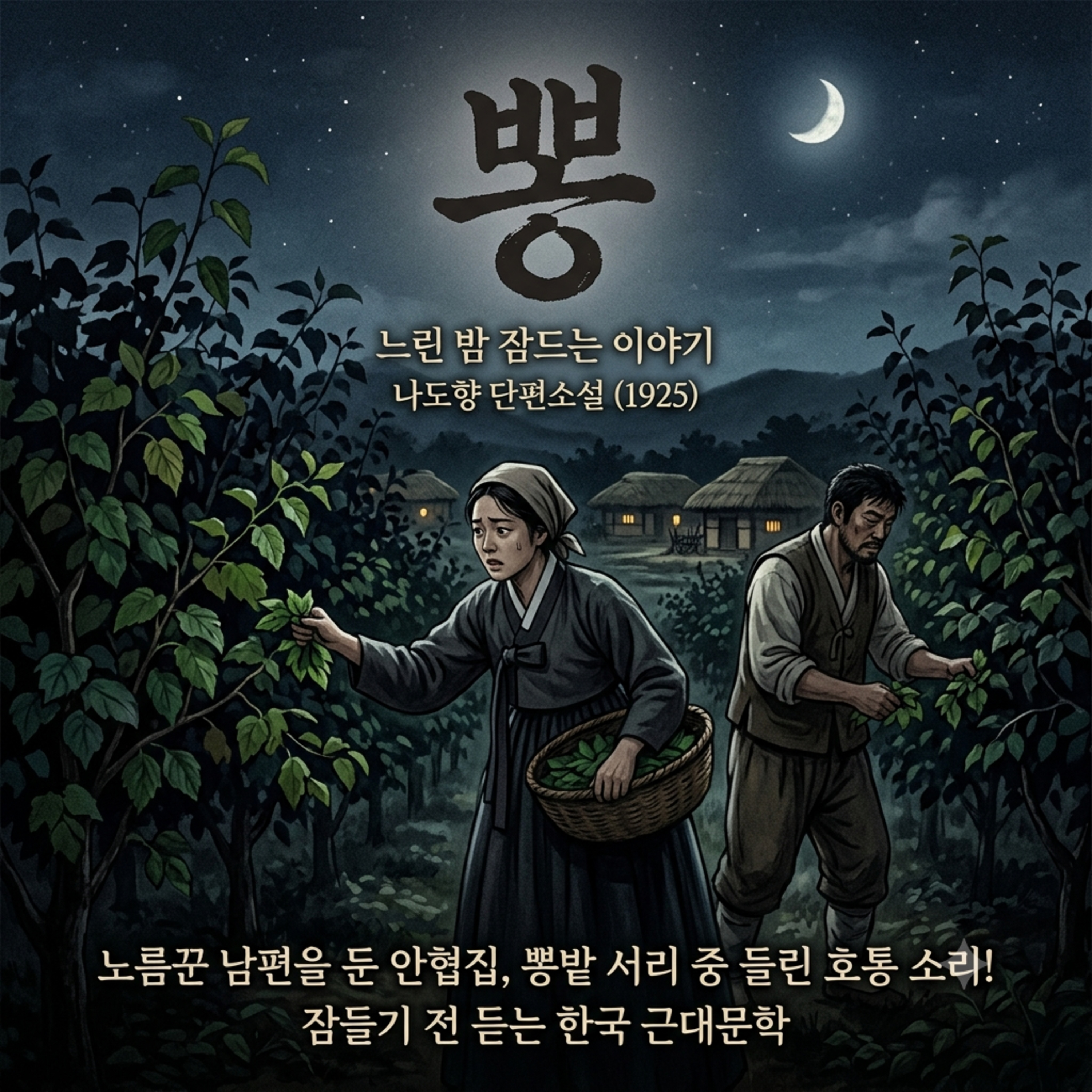[수면 오디오북] 뽕 - 나도향, 1920년대 농촌의 적나라한 초상 episode artwork