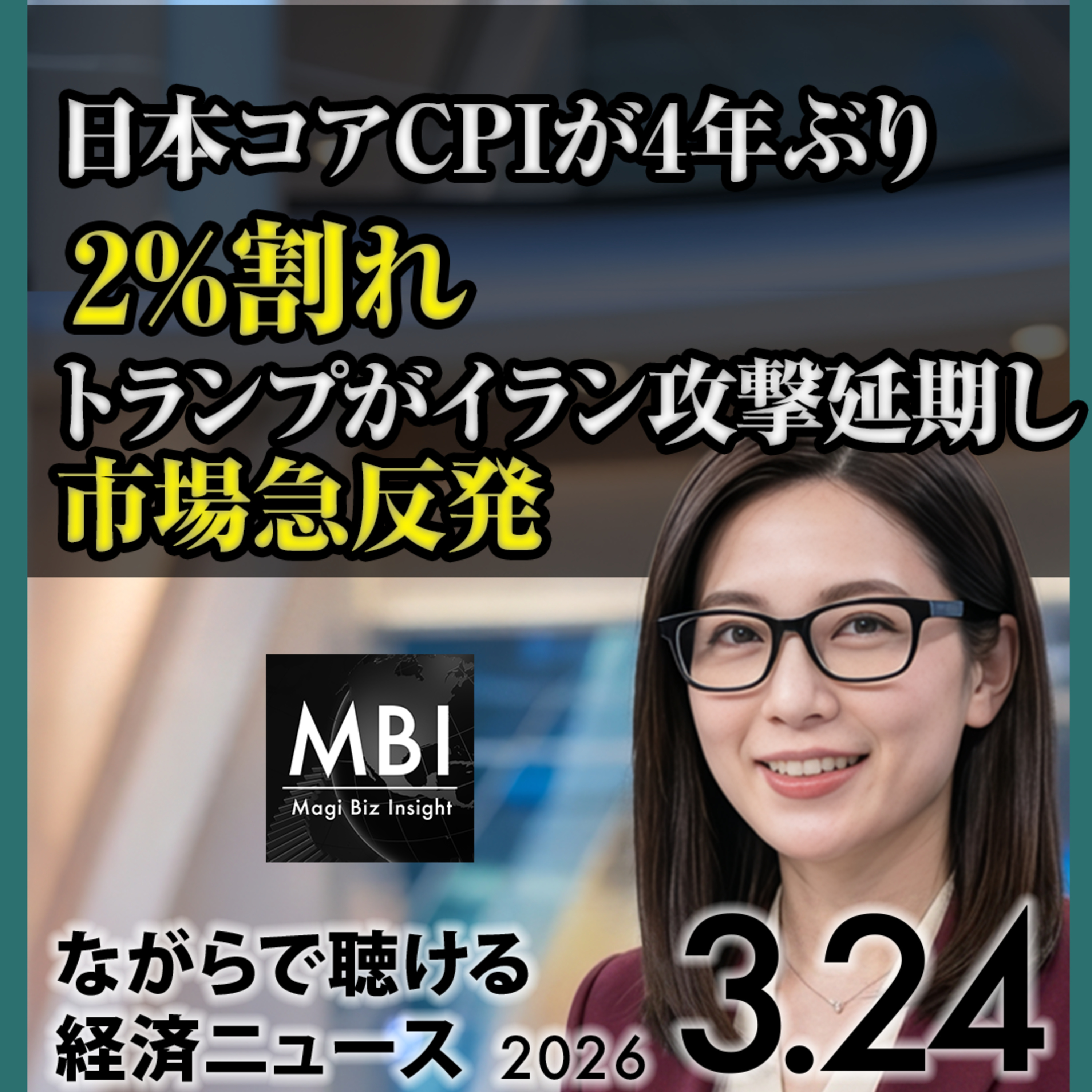 日本CPI4年ぶり2%割れ・備蓄放出・トランプ攻撃延期で市場急反発【3月24日】