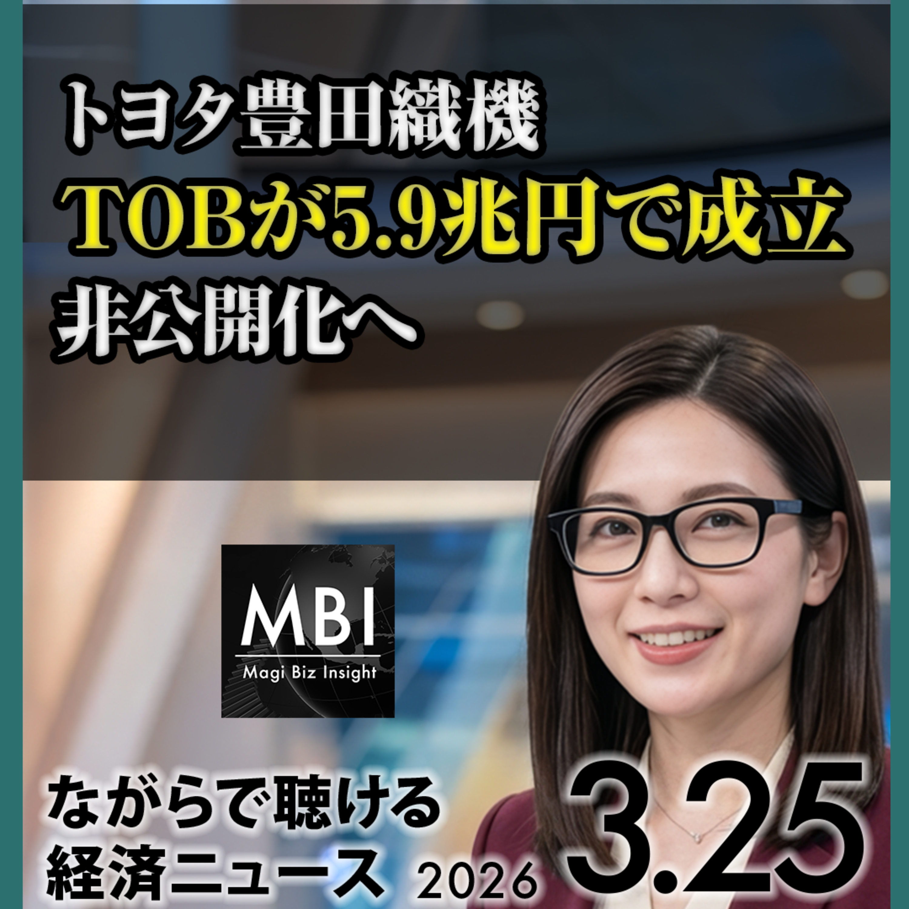日銀「適時の利上げ逃すな」豊田織機TOB成立・西武渋谷閉店・トランプ和平案で原油急落【3/25】 episode artwork
