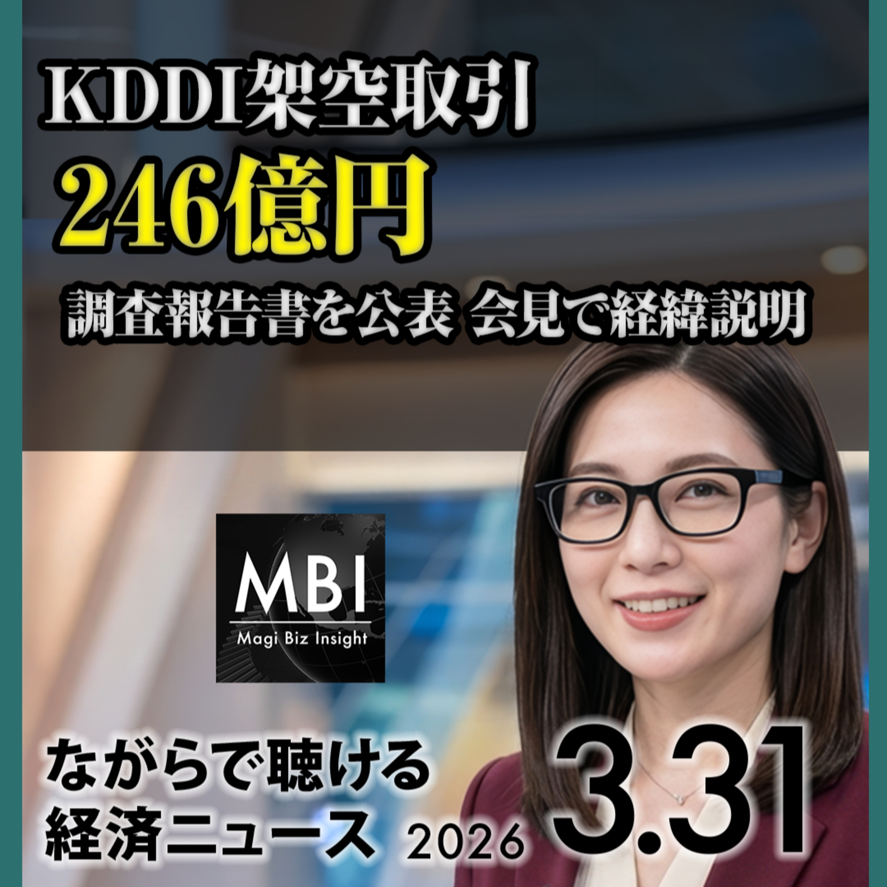 KDDI246億不正・トランプ淡水化脅迫・中国PMI・アジア株消失【3/31】 episode artwork