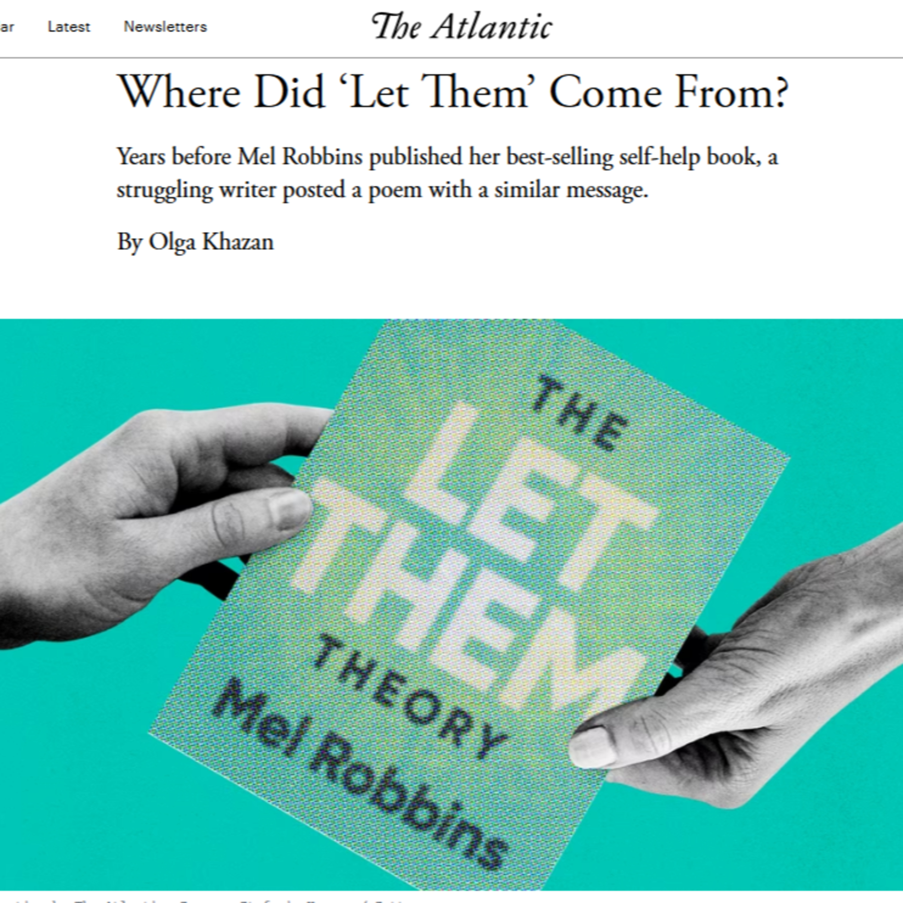 【大西洋雜誌】:Mel Robbins暢銷書《隨他們去理論》抄襲爭議：誰才是 Let Them 的真正原創者？ episode artwork