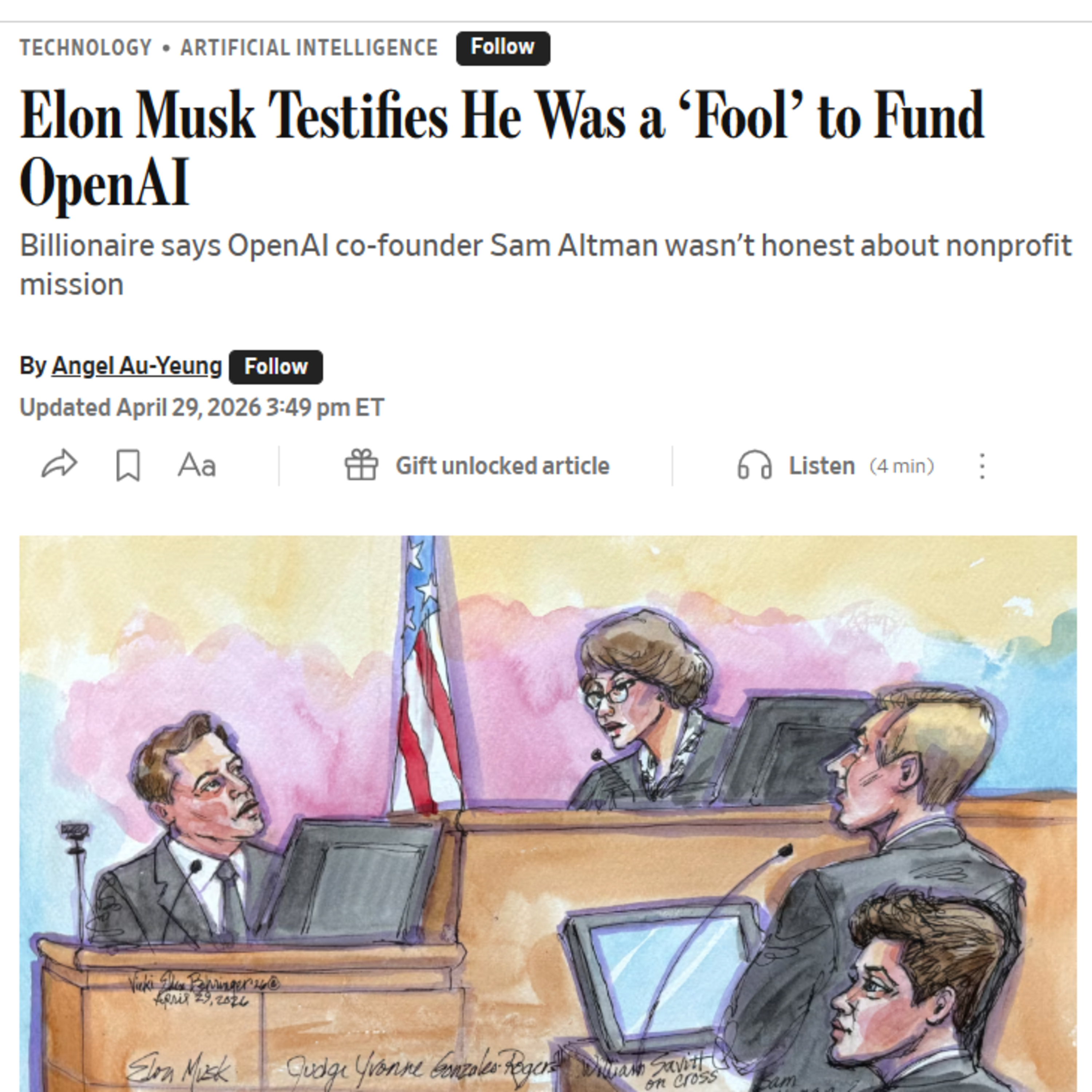 【華爾街日報/FT/衛報】馬斯克狀告 OpenAI 內幕：從 55% 股權爭議到 AGI 權力之爭，揭秘矽谷最強者的敘事攻防 episode artwork