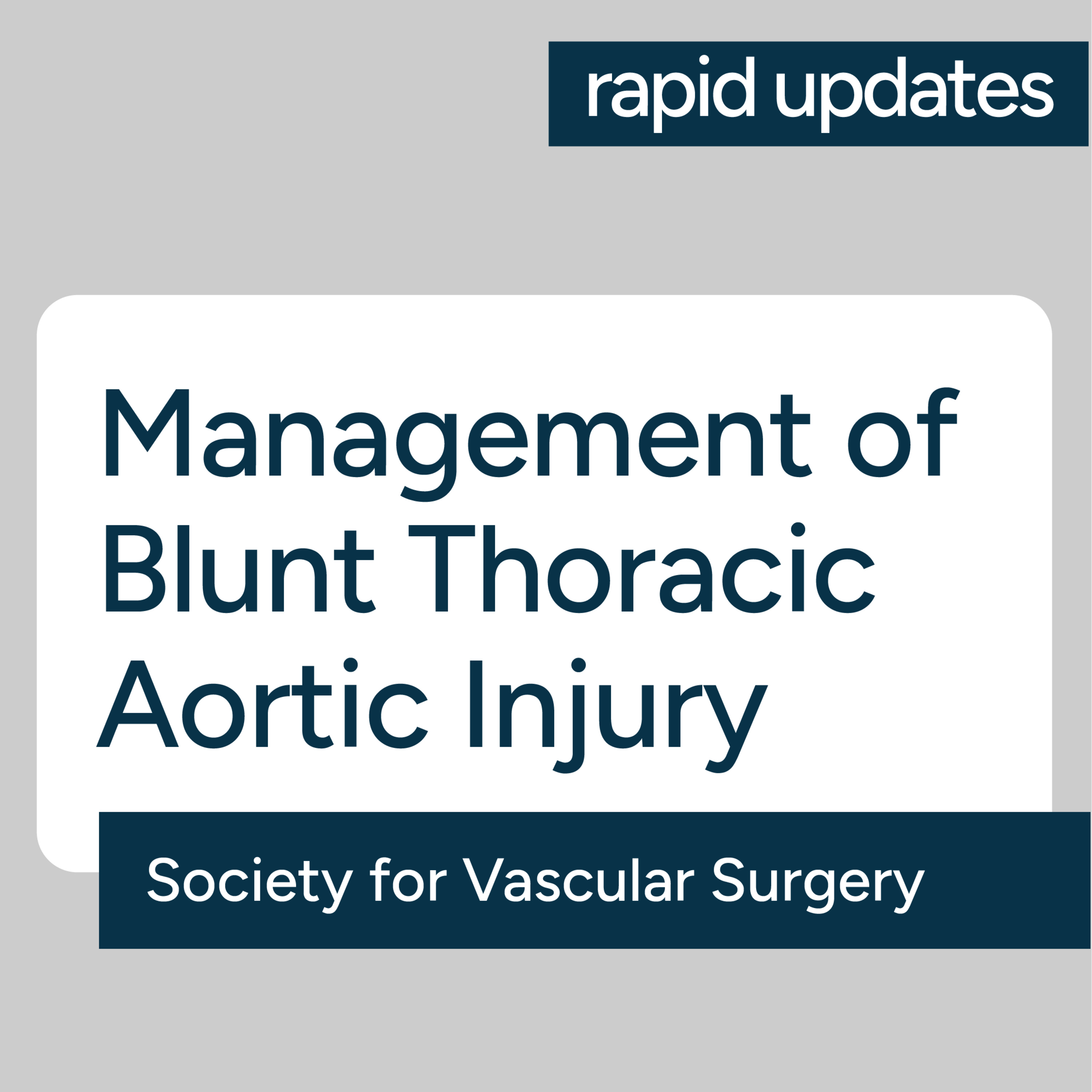 SVS Management of Blunt Thoracic Aortic Injury 2026 Guideline - Key Recommendations episode artwork