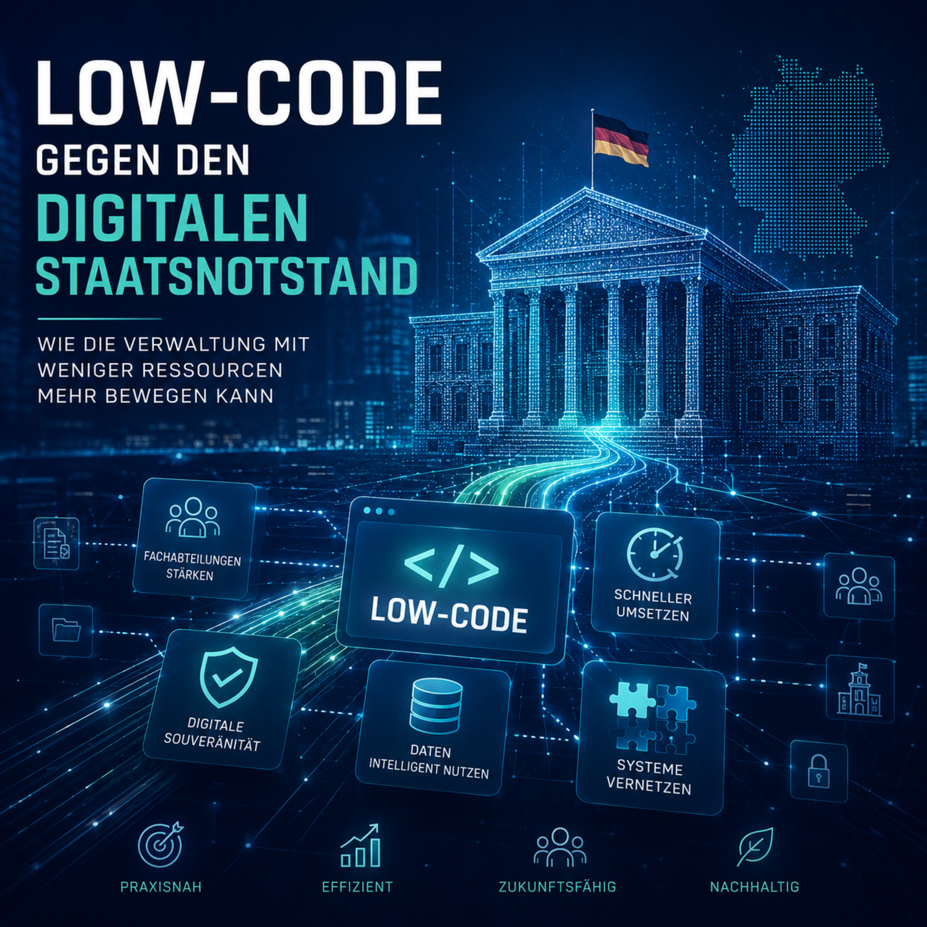 Low-Code gegen den digitalen Staatsnotstand – Rettung der Verwaltung oder neues Risiko? episode artwork