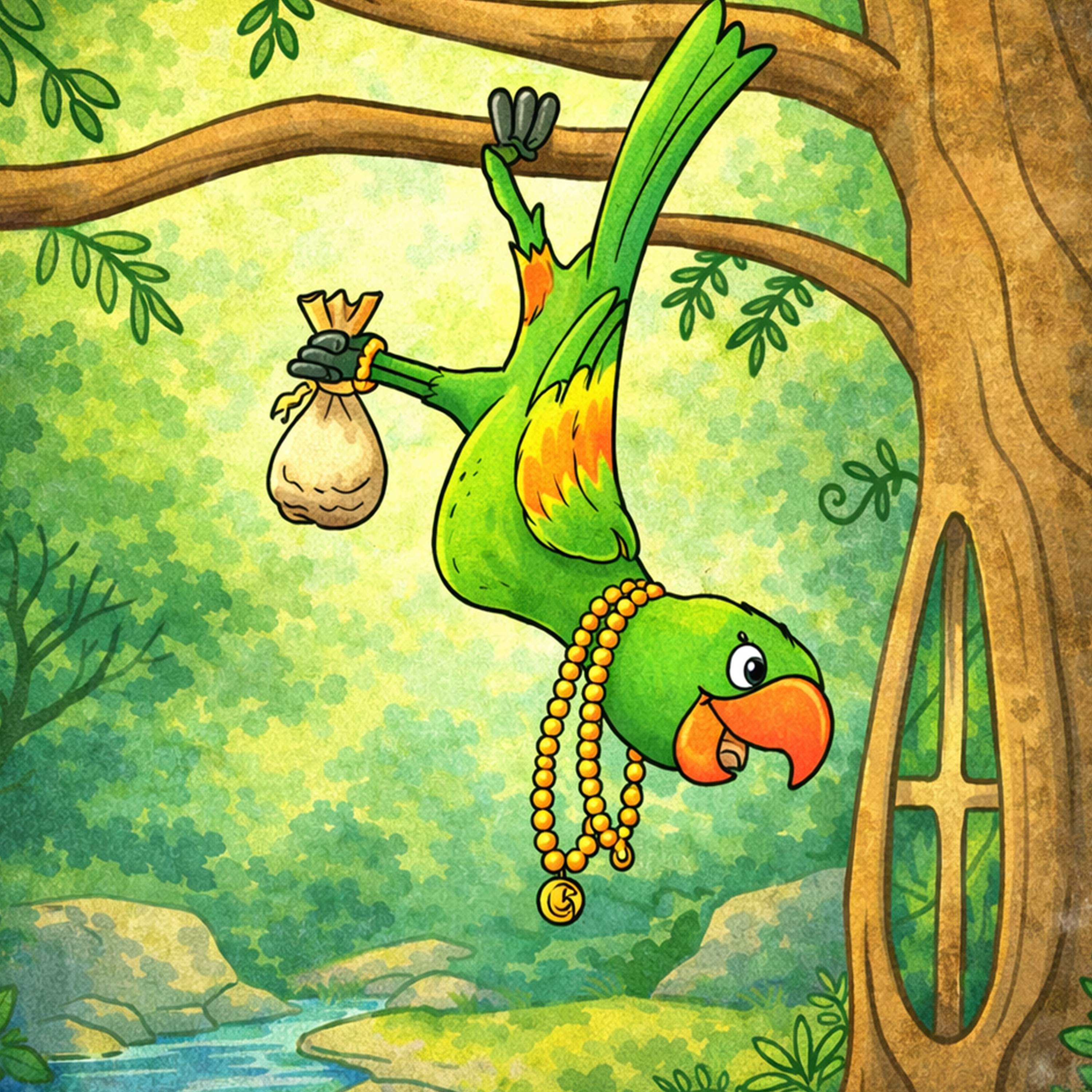 Mr. Parrot Went to Make Money | Gujarati Folk Story for Kids