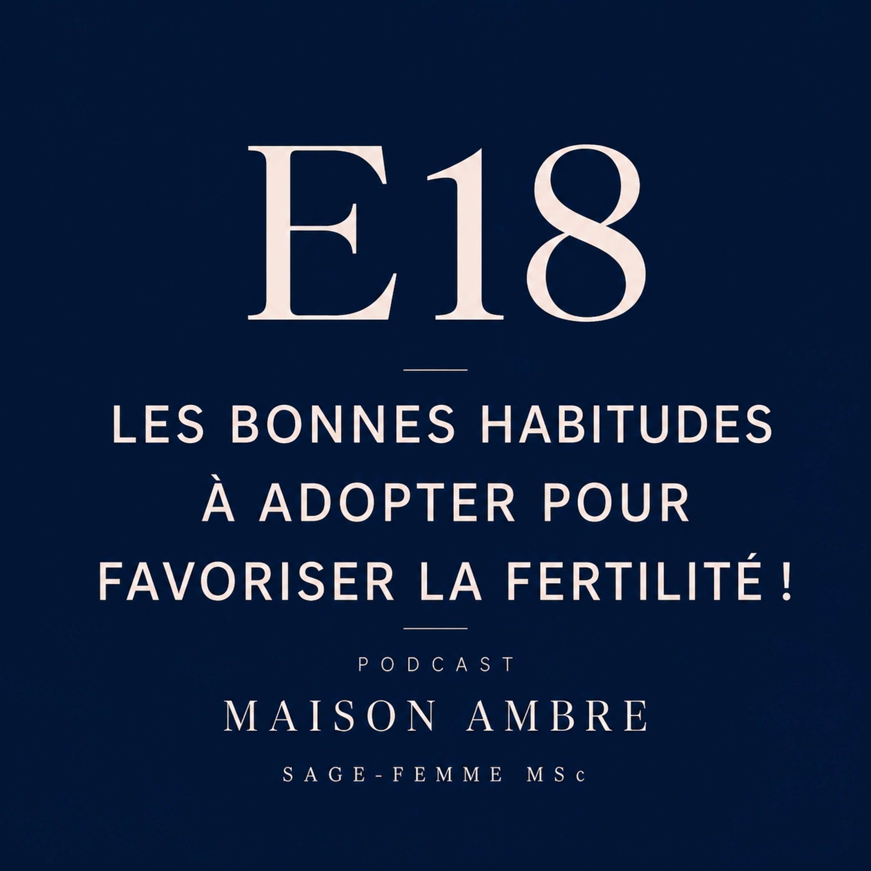 E18 : Les bonnes habitudes à adopter pour favoriser la fertilité ! episode artwork