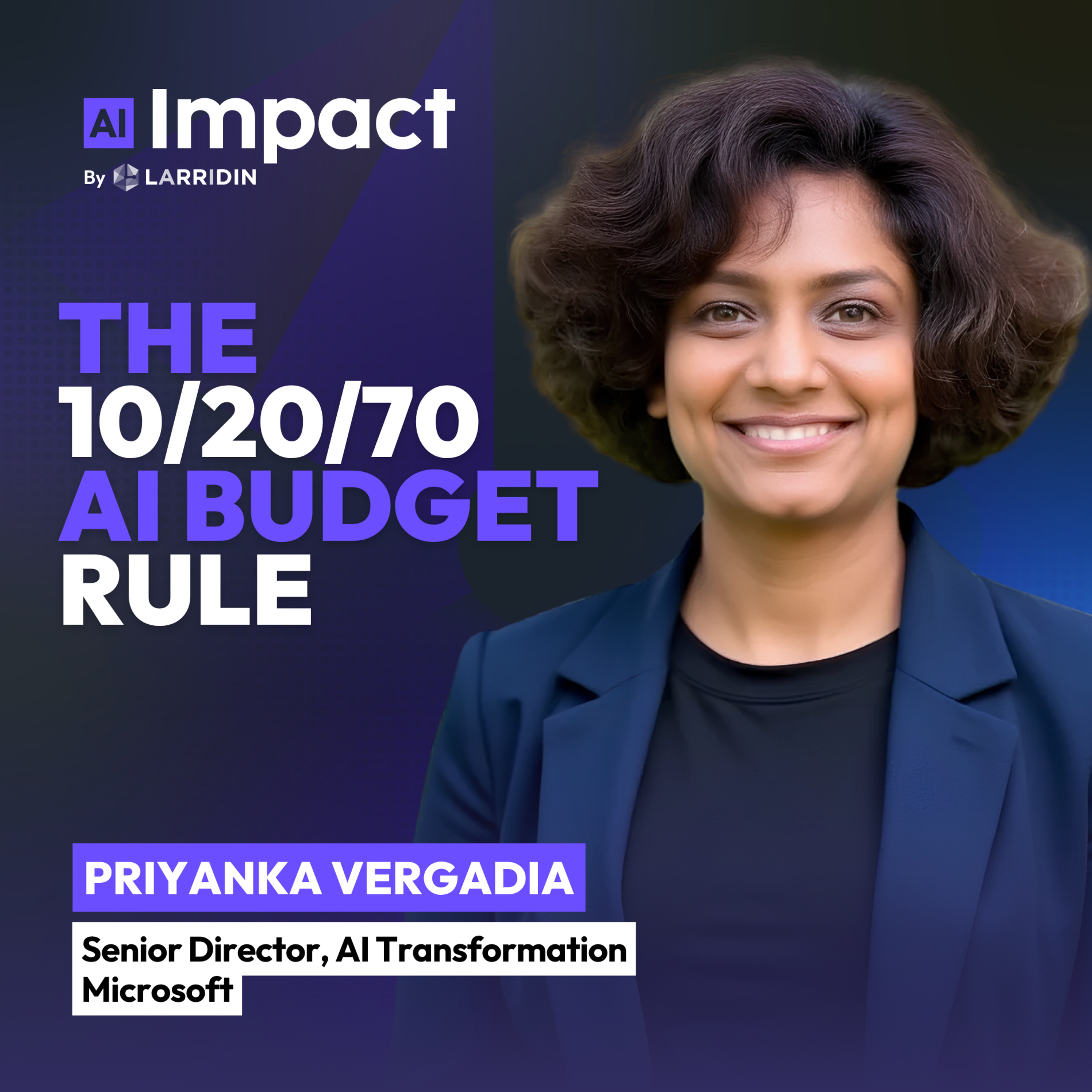 The 10/20/70 rule for AI budgets that actually pay off | Priyanka Vergadia, Microsoft episode artwork